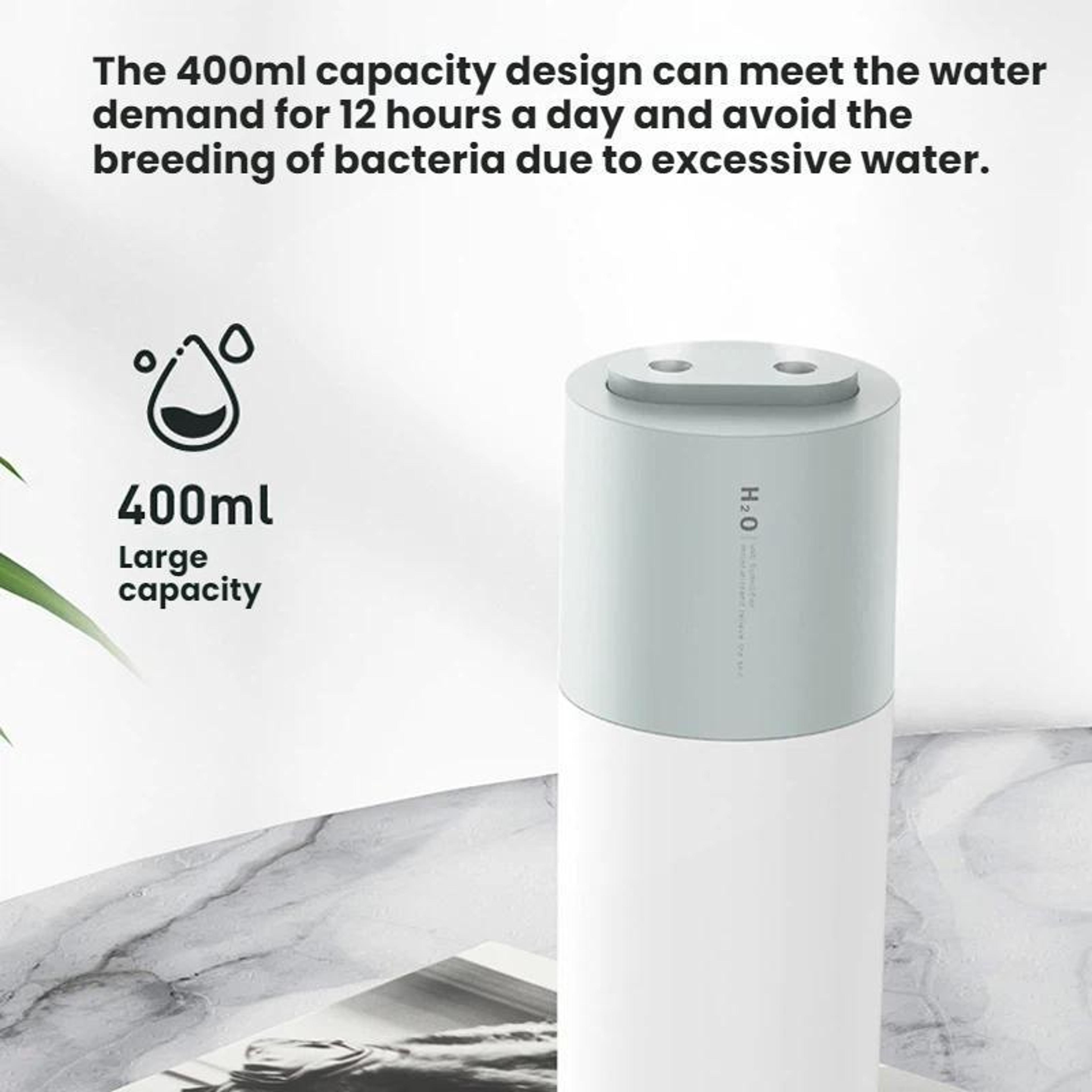 Portable Dual Spray USB Humidifier With Night Light Mini Desk Air Moisturizer Pink 2