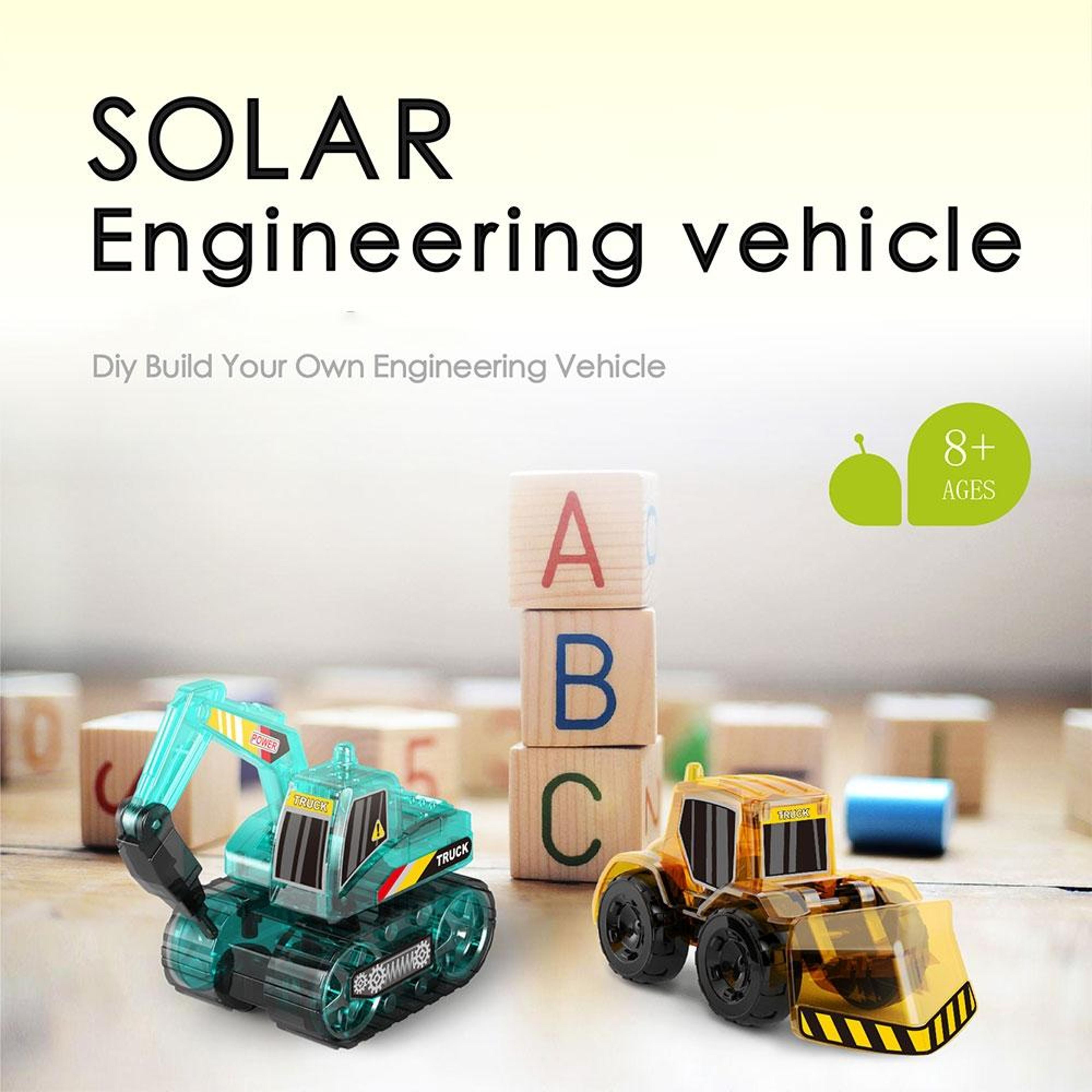 DIY Solar Powered Engineering Vehicle STEM Educational Toy Kit 2