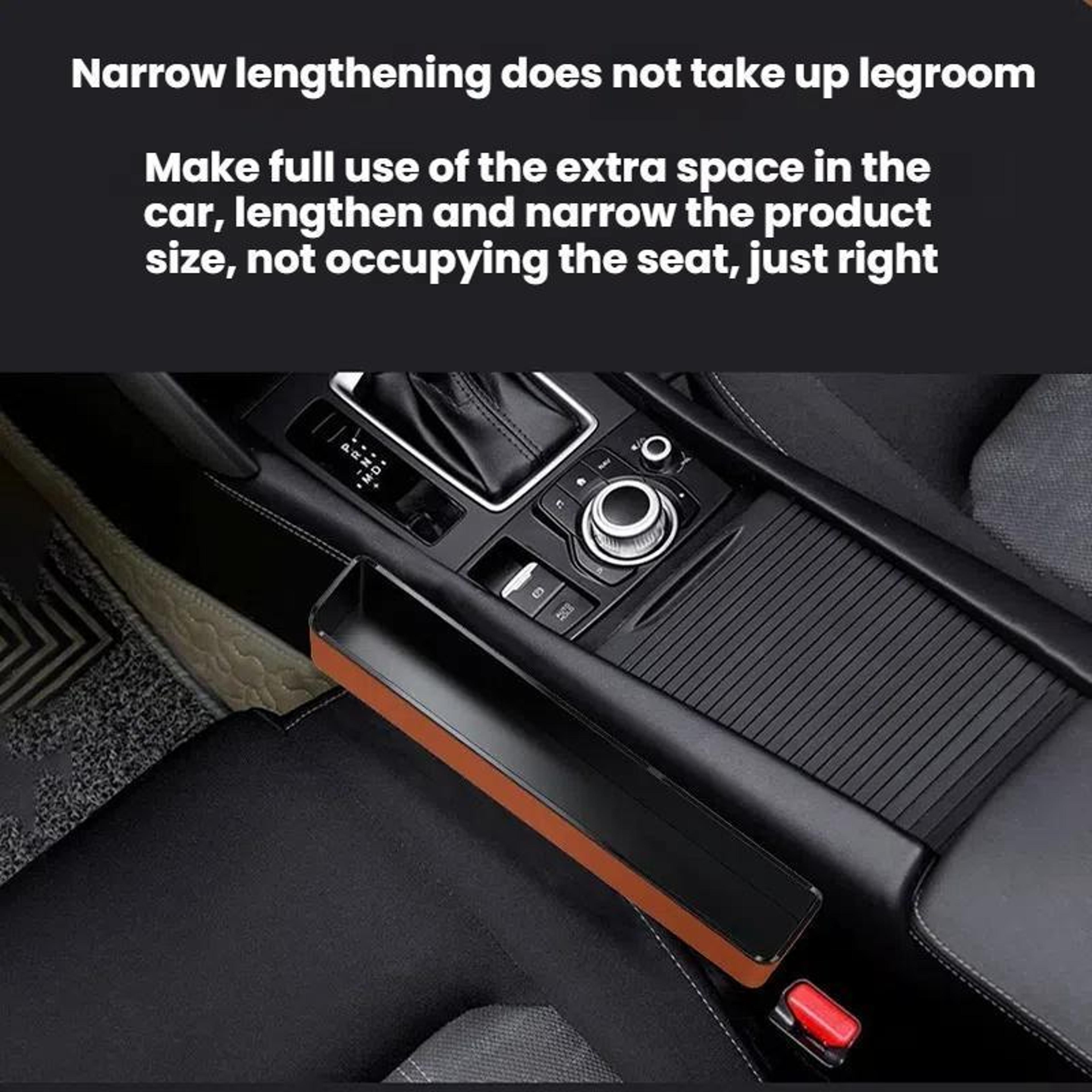 DriveEase Car Seat Gap Organizer  Storage Box Universal Seat Gap Filler 7