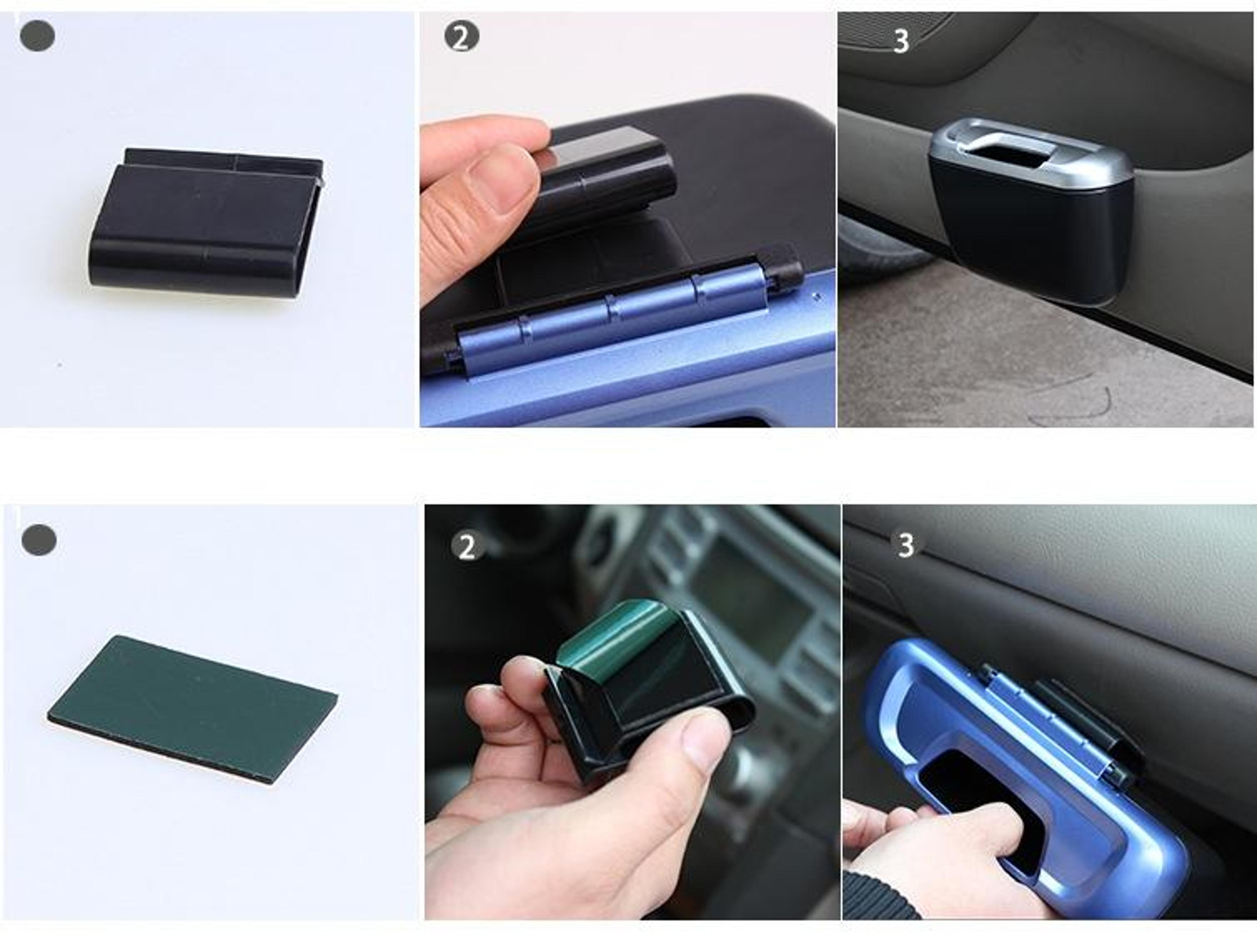 DriveClean Mini Car Trash Can  Storage Organizer For Compact Vehicle Interiors 8