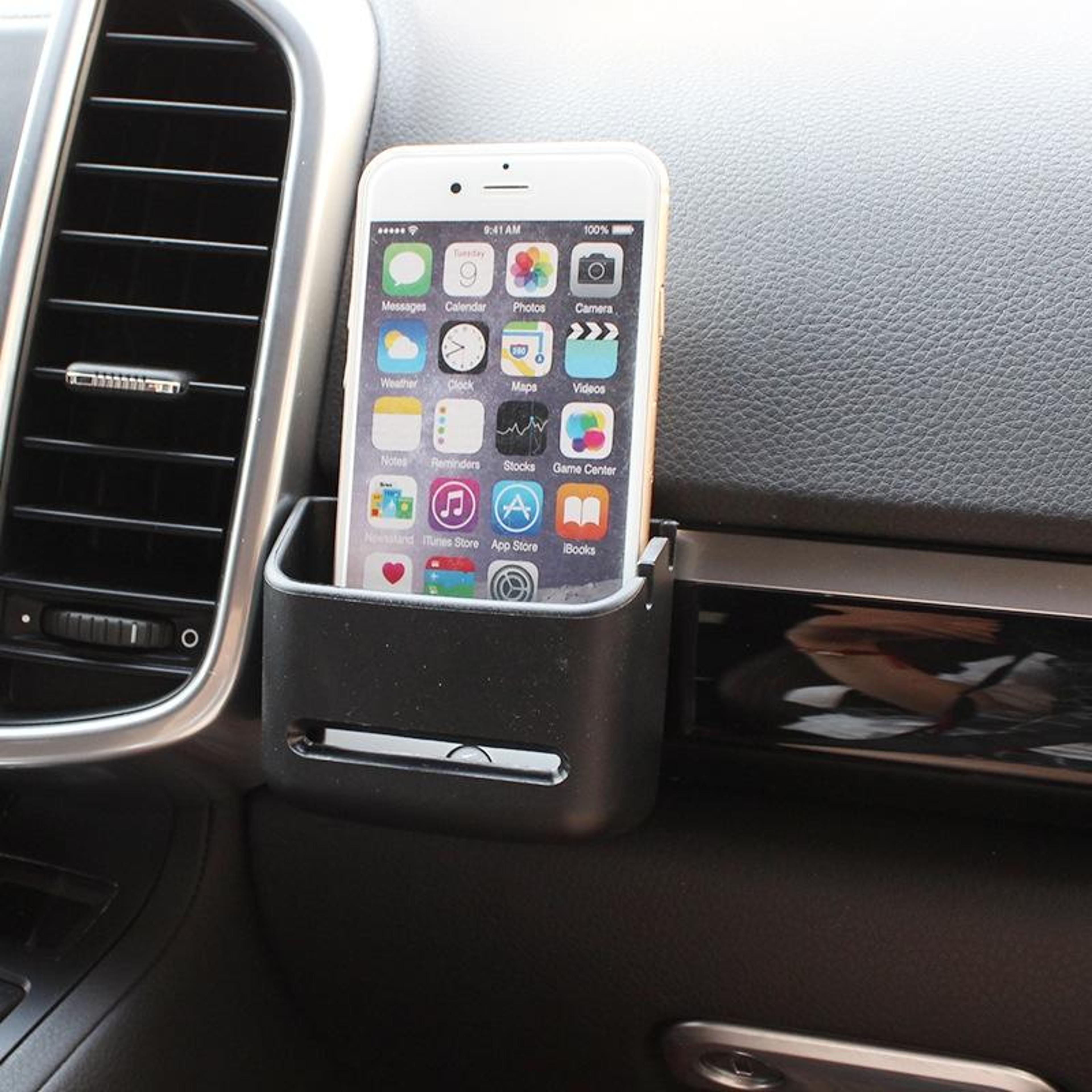 DriveMate Adhesive Car Phone Holder  Car Storage Box Organizer 4