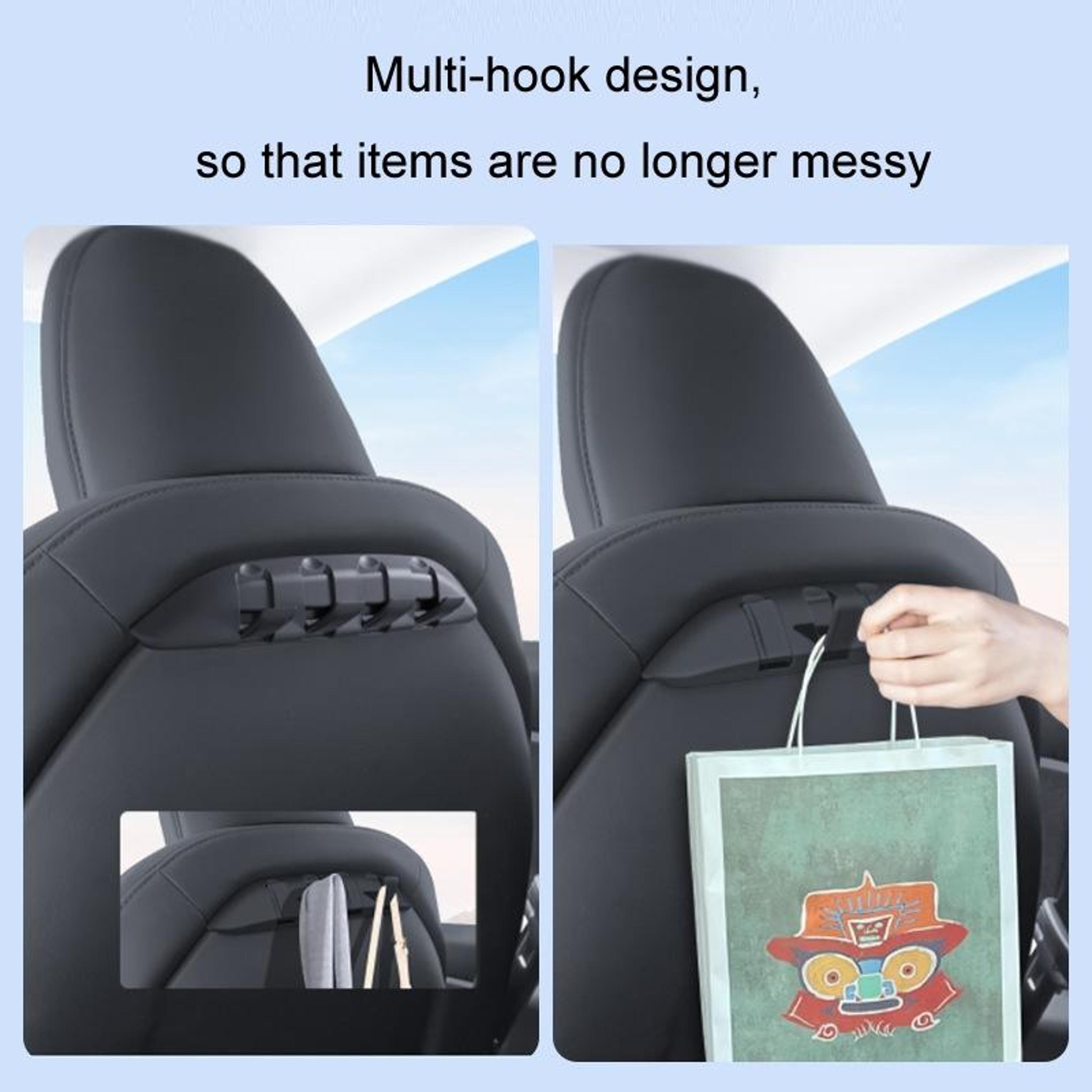 Tesla Model Foldable Seat Back Hook Organizer For Bags Groceries  Essentials 3