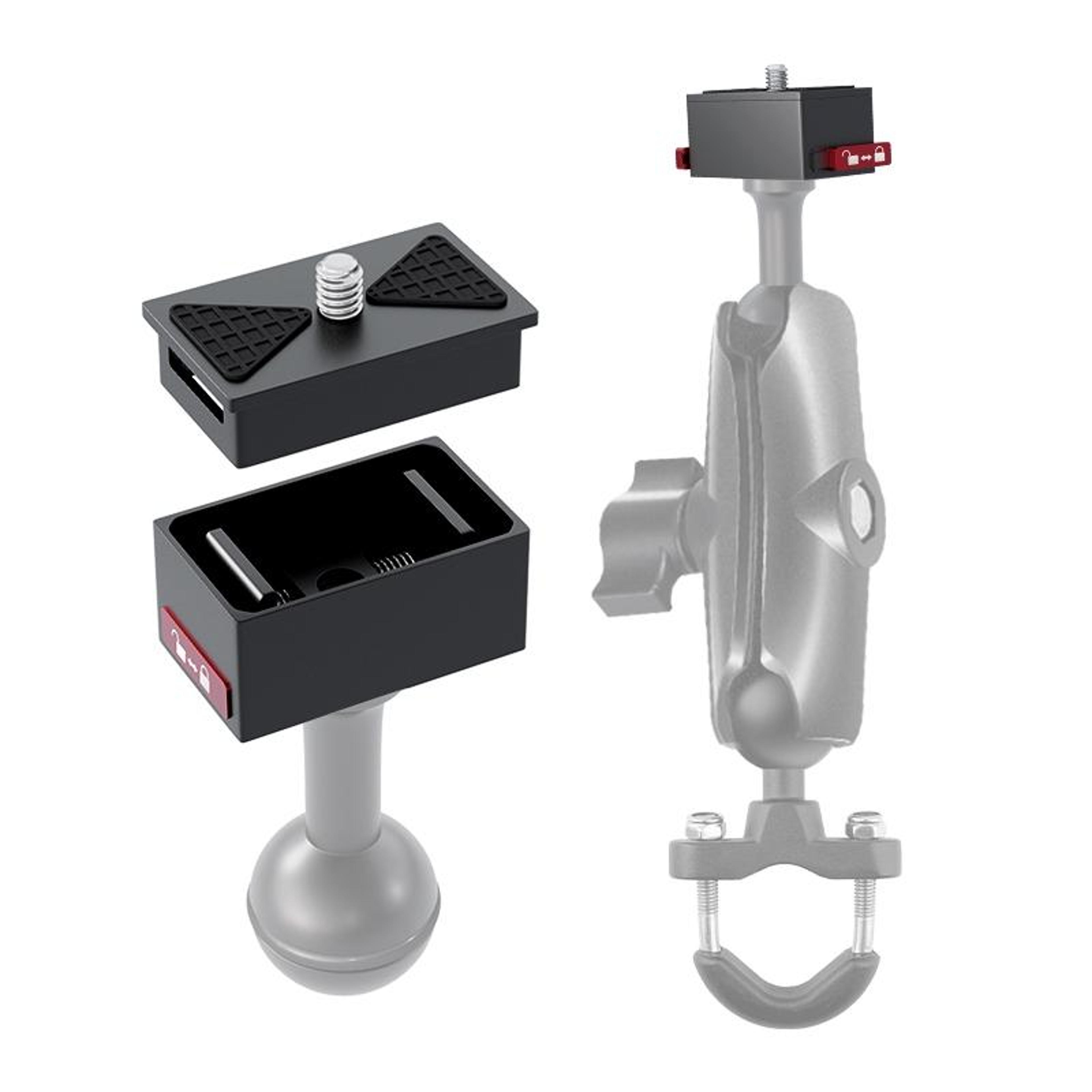 Ball Head Quick Release Camera Mount Adapter For GoPro Insta360  DJI 9