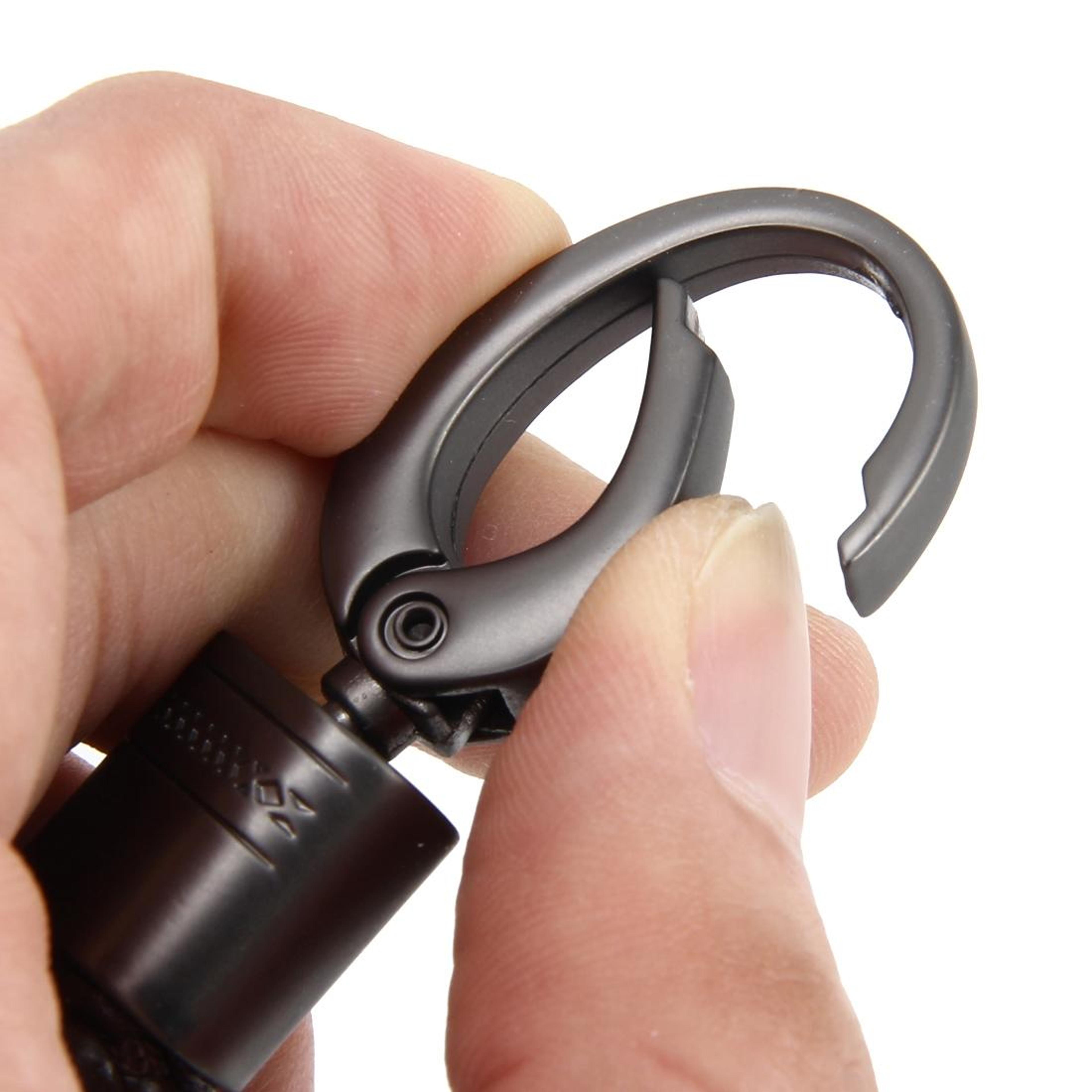 Premium Braided Car Key Chain Metal Key Ring With Woven Strap For Men  Women 4