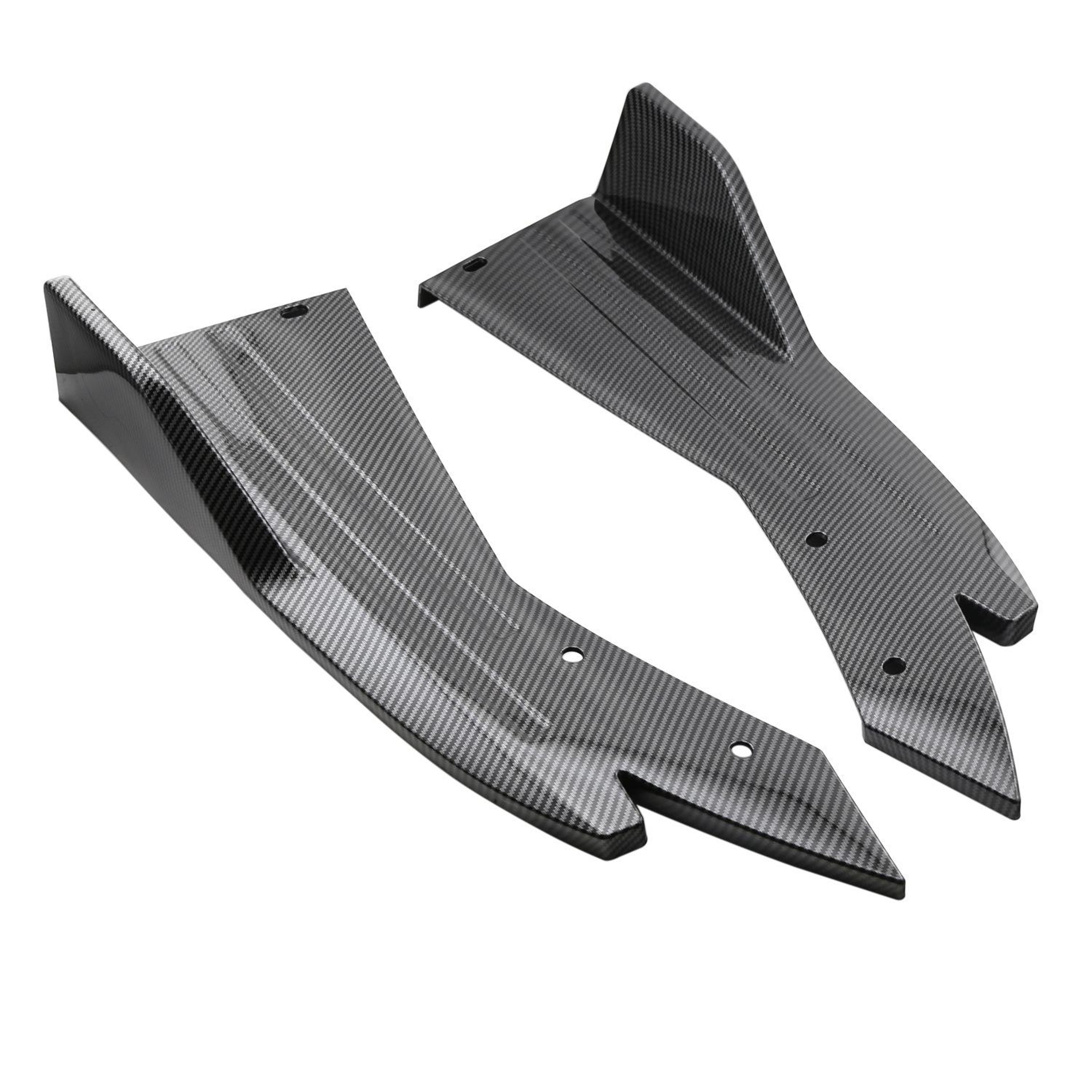 Universal Carbon Fiber Rear Bumper Corner Protector Lip Covers For Cars 1