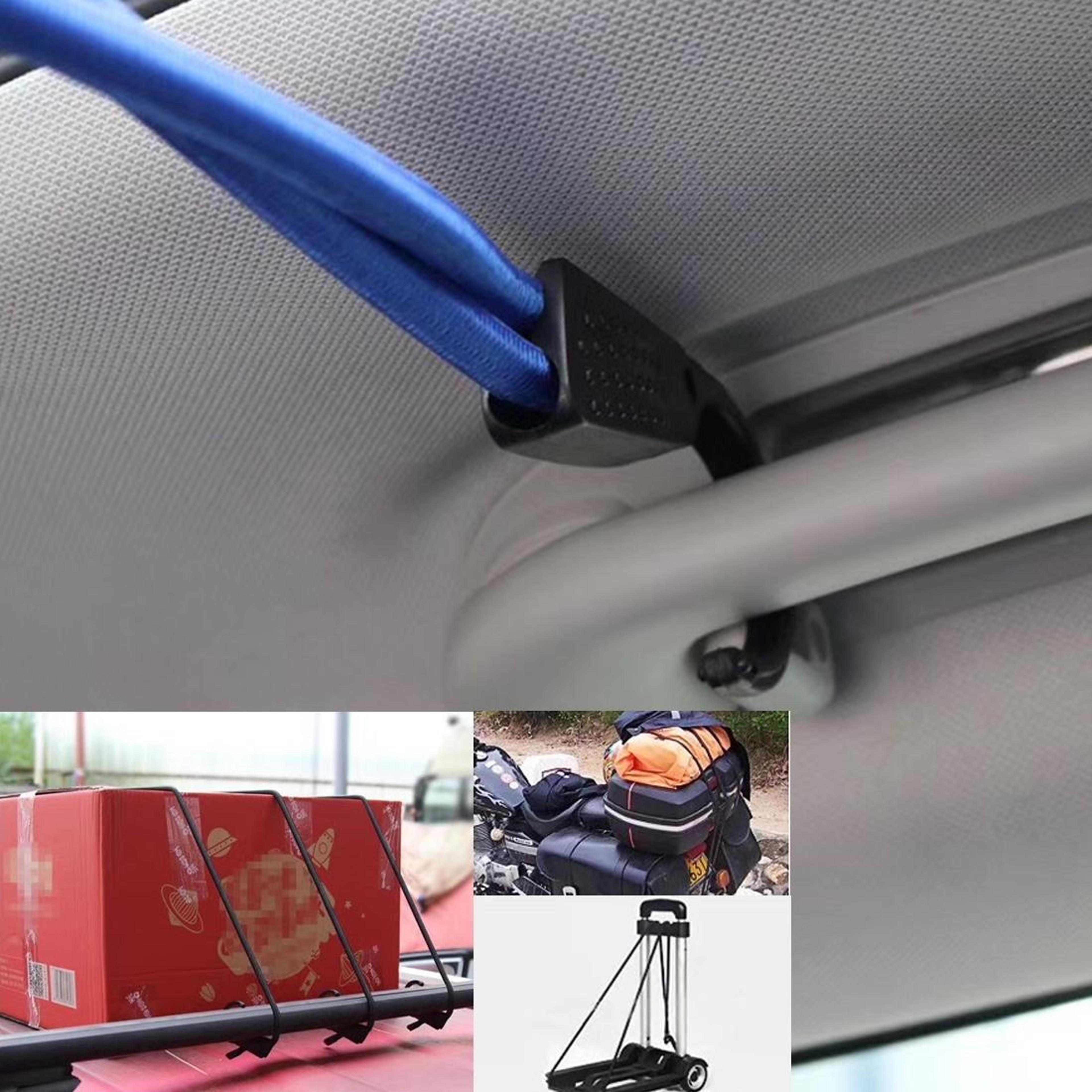 Adjustable Car Trunk Fastening Rope With Hooks Elastic Cargo Tie Down Strap Organizer 7