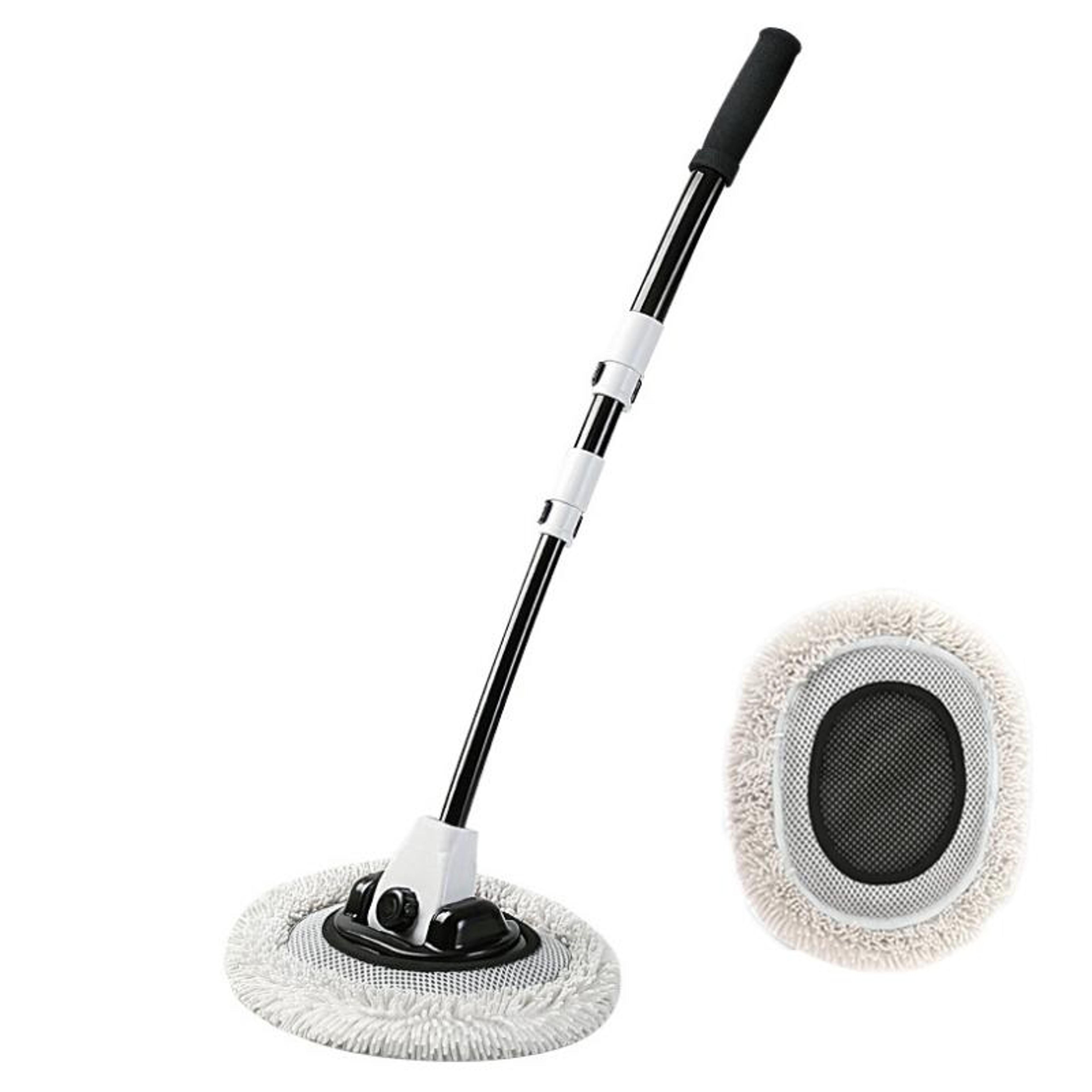 Telescopic Car Wash Mop With Soft Microfiber Replacement Head Long Handle Cleaning Brush 7