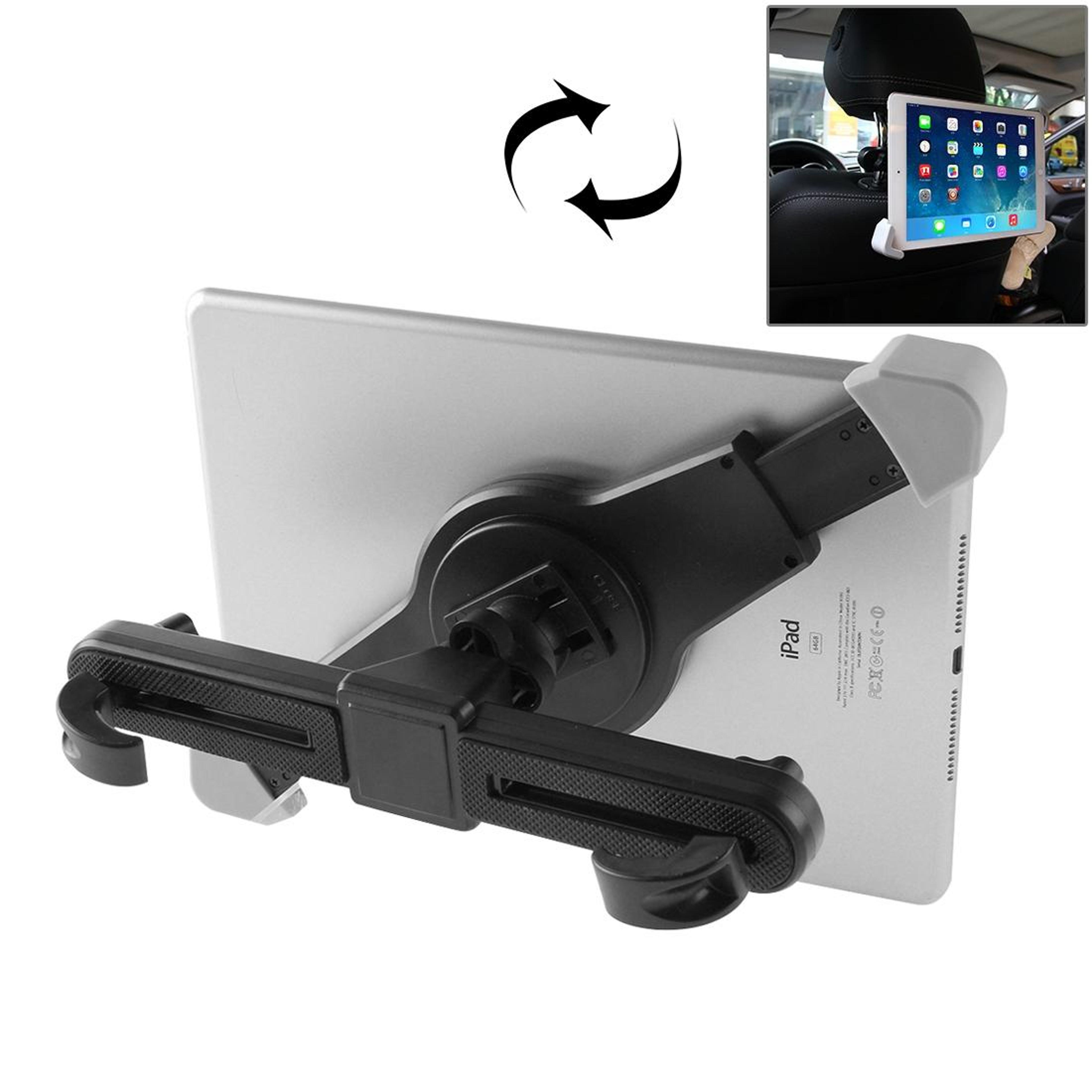 Universal Car Headrest Tablet Holder Rotating Car Tablet Mount For IPad And Tablets 9
