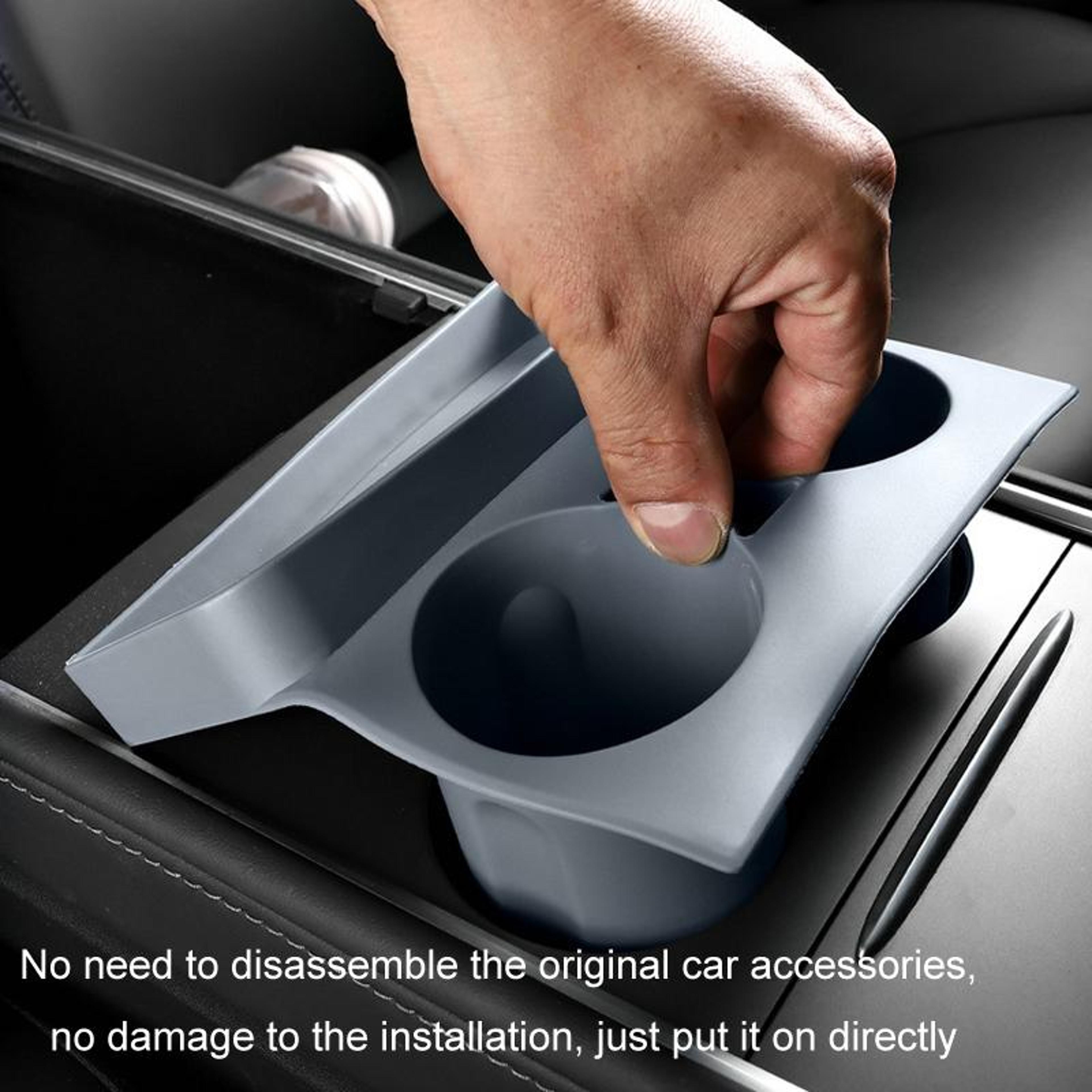 Tesla Model Silicone Cup Holder Insert Center Console Coaster And Drink Stabilizer 5