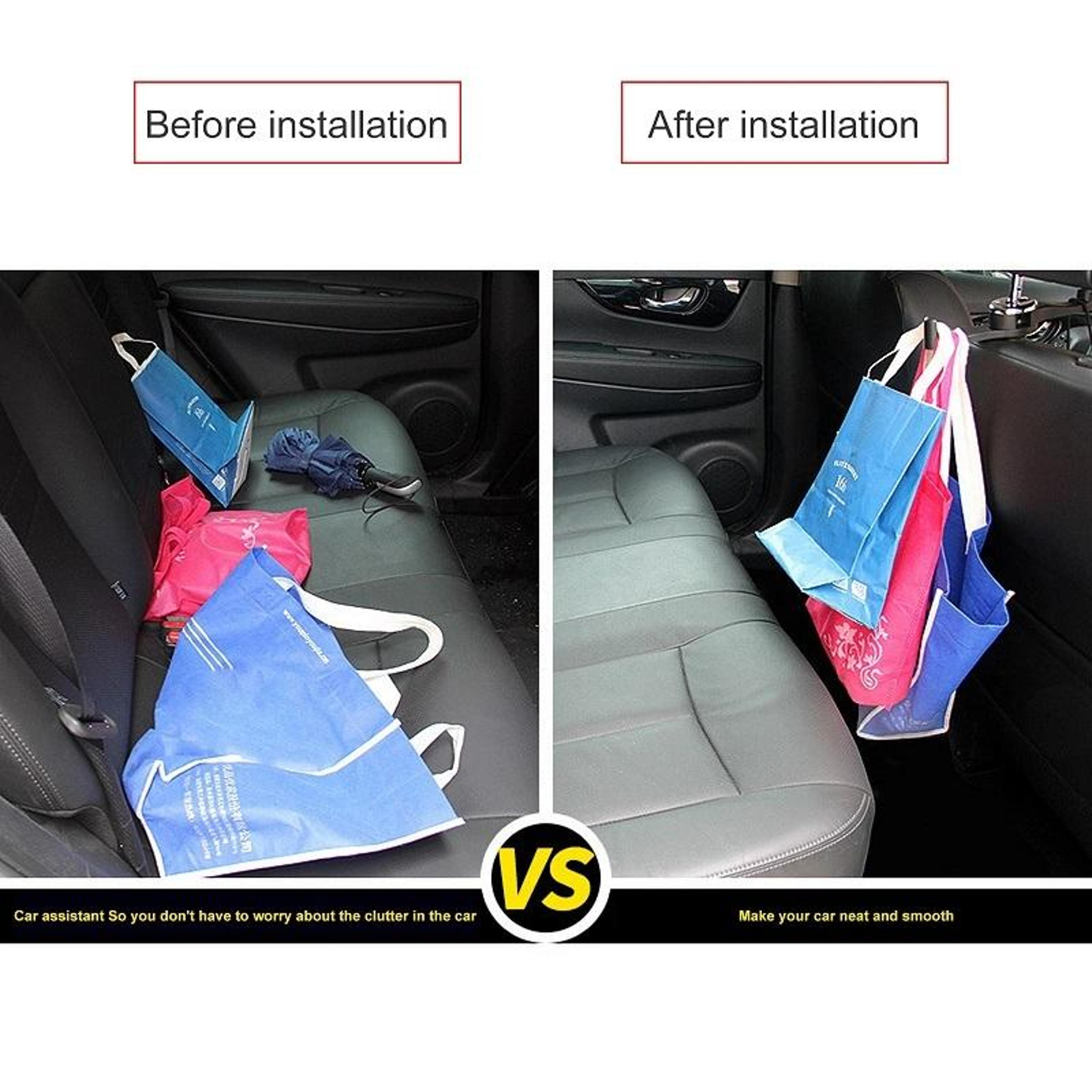 Car Seat Back Seat Phone Holder With Car Headrest Hook Dual Storage Organizer 3