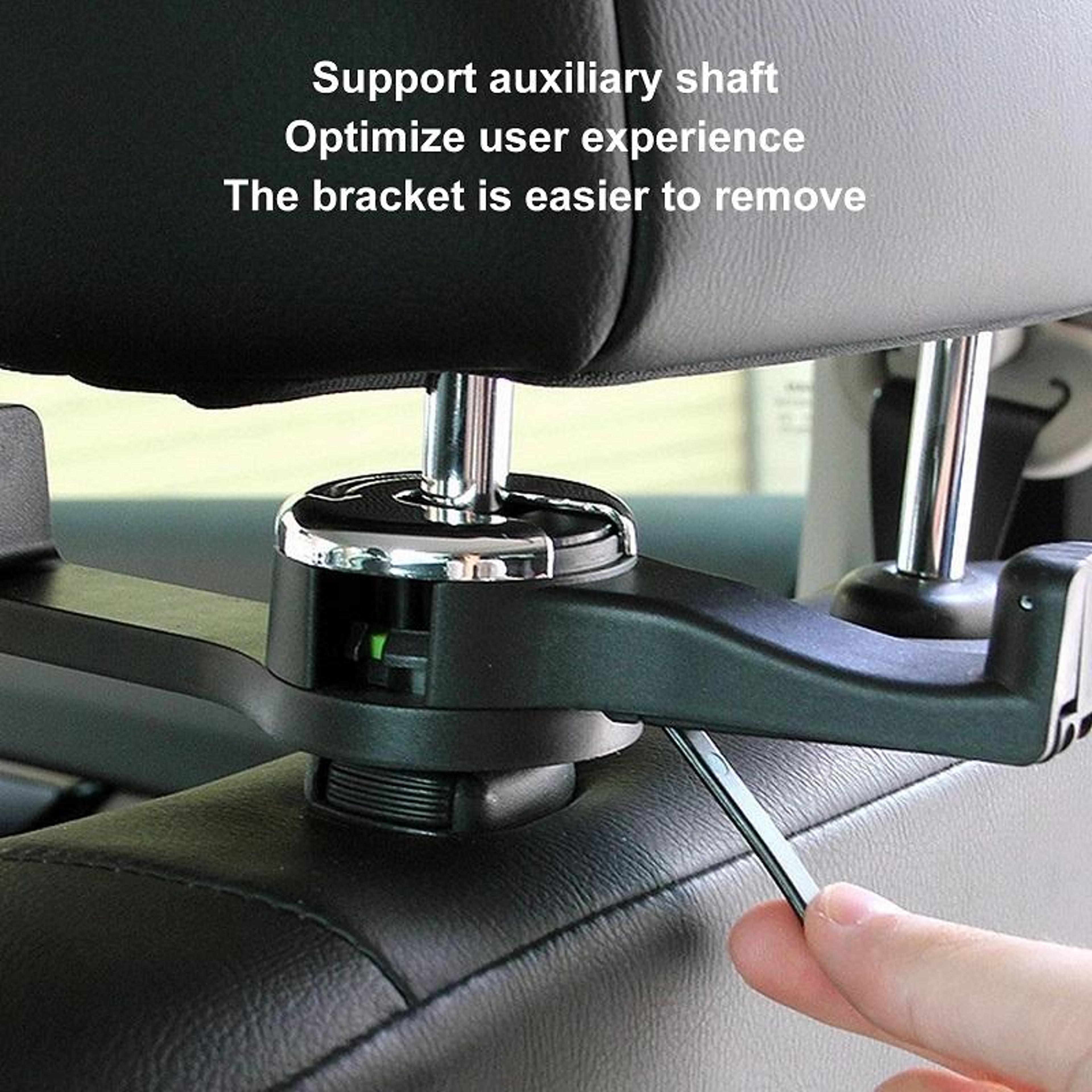 Car Seat Back Seat Phone Holder With Car Headrest Hook Dual Storage Organizer 6