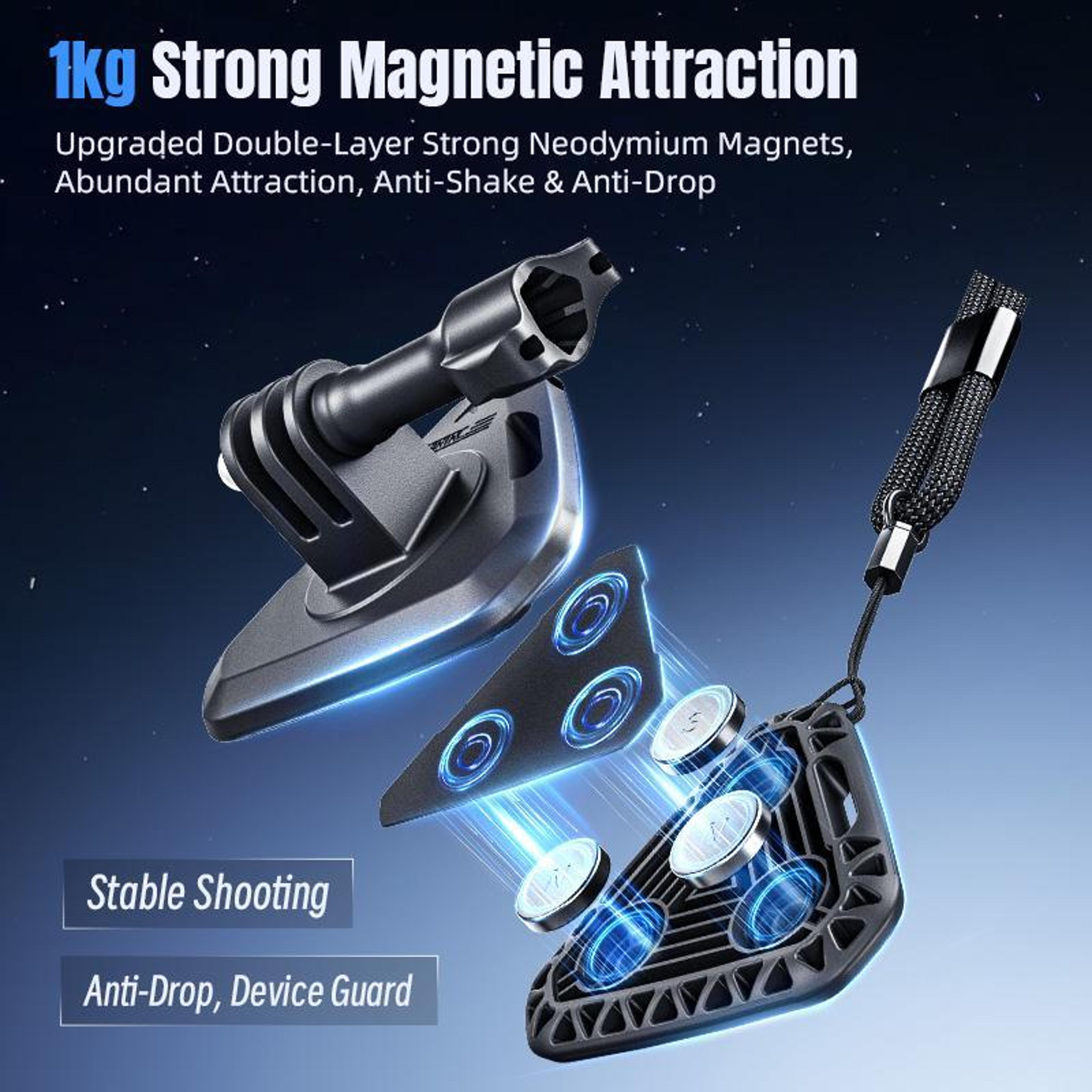 Magnetic Neck Mount For Action Camera POV Vlog Neck Strap Holder HandsFree Shooting 15