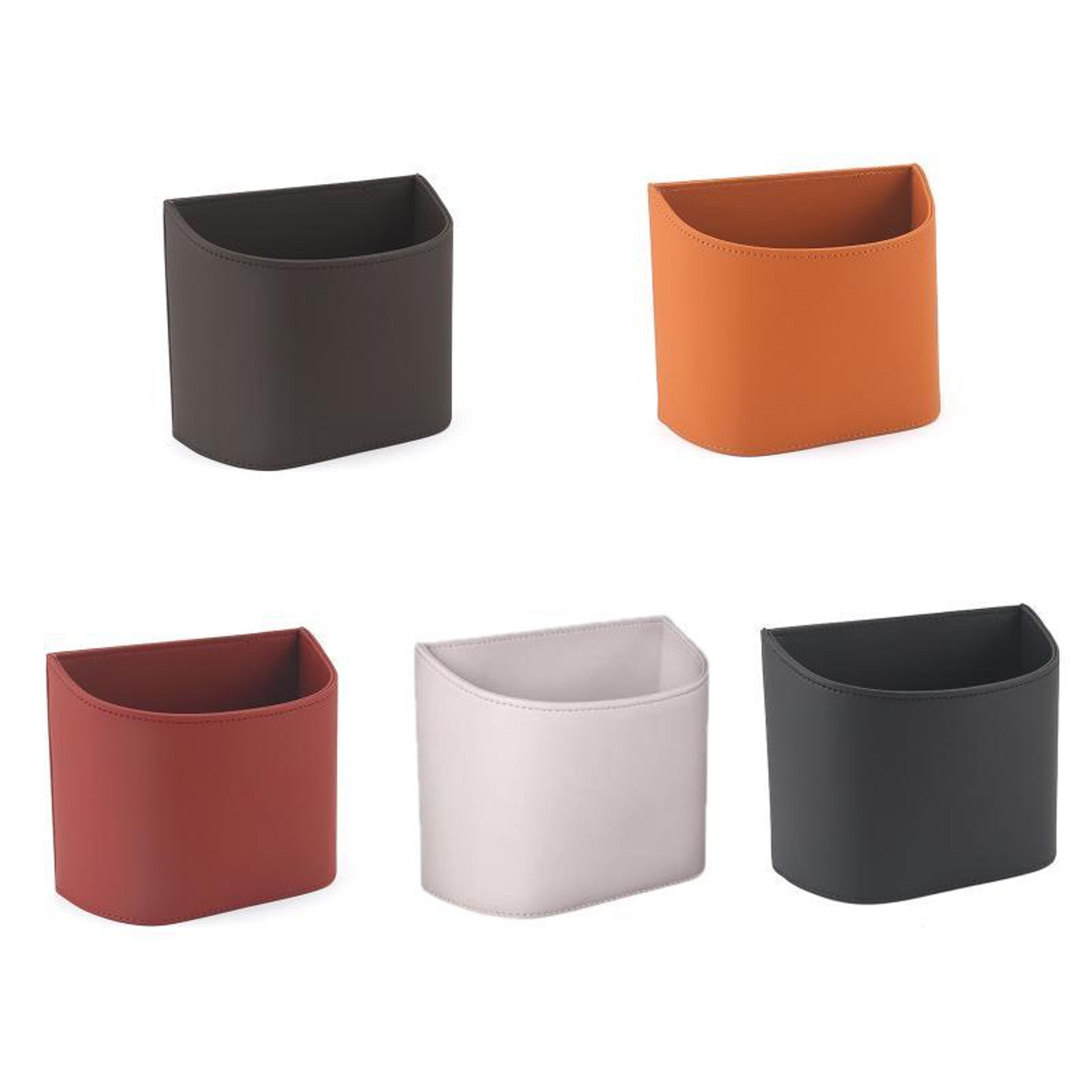 Premium Leather Car Trash Can Hanging Car Organizer Multifunctional Storage Box 1