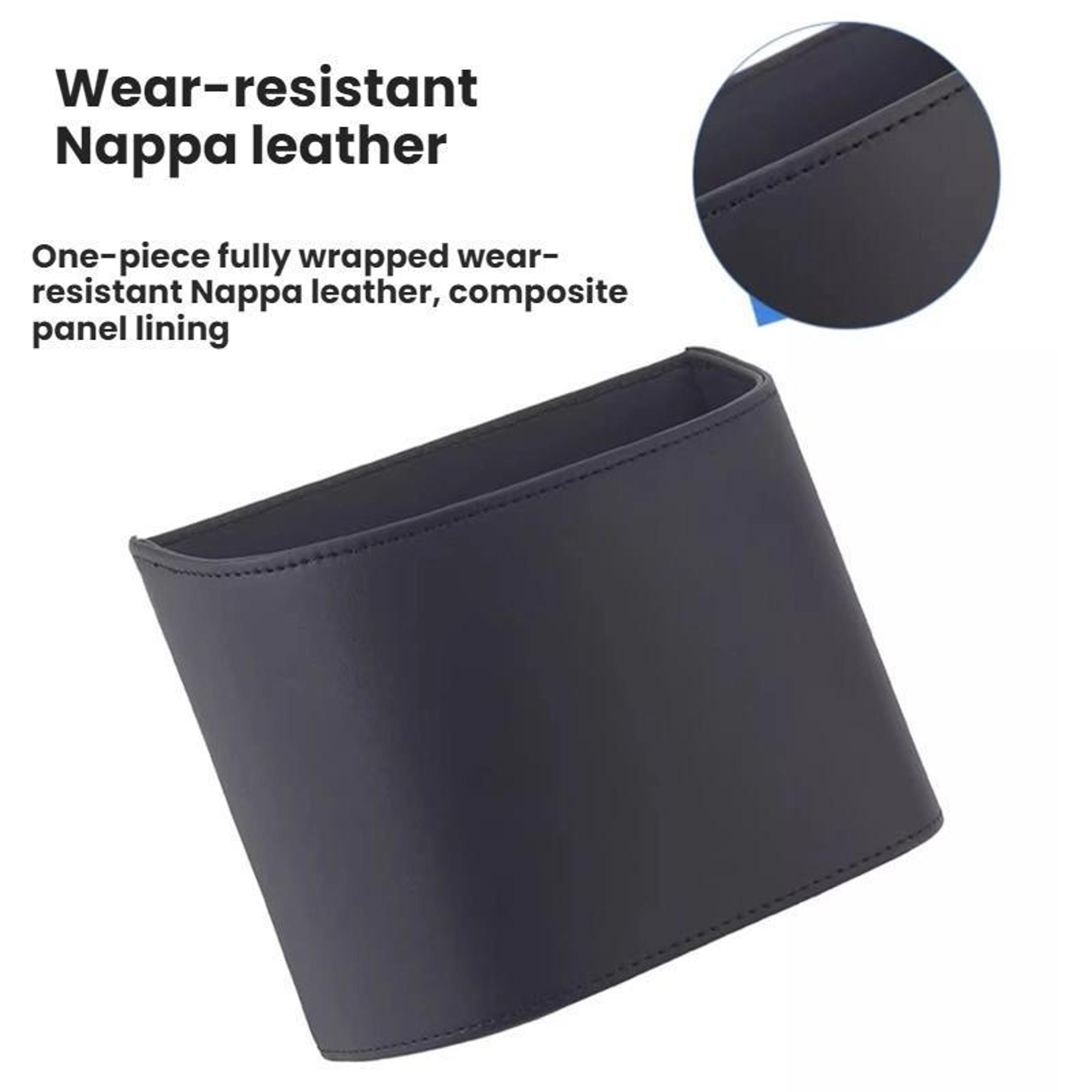 Premium Leather Car Trash Can Hanging Car Organizer Multifunctional Storage Box 4