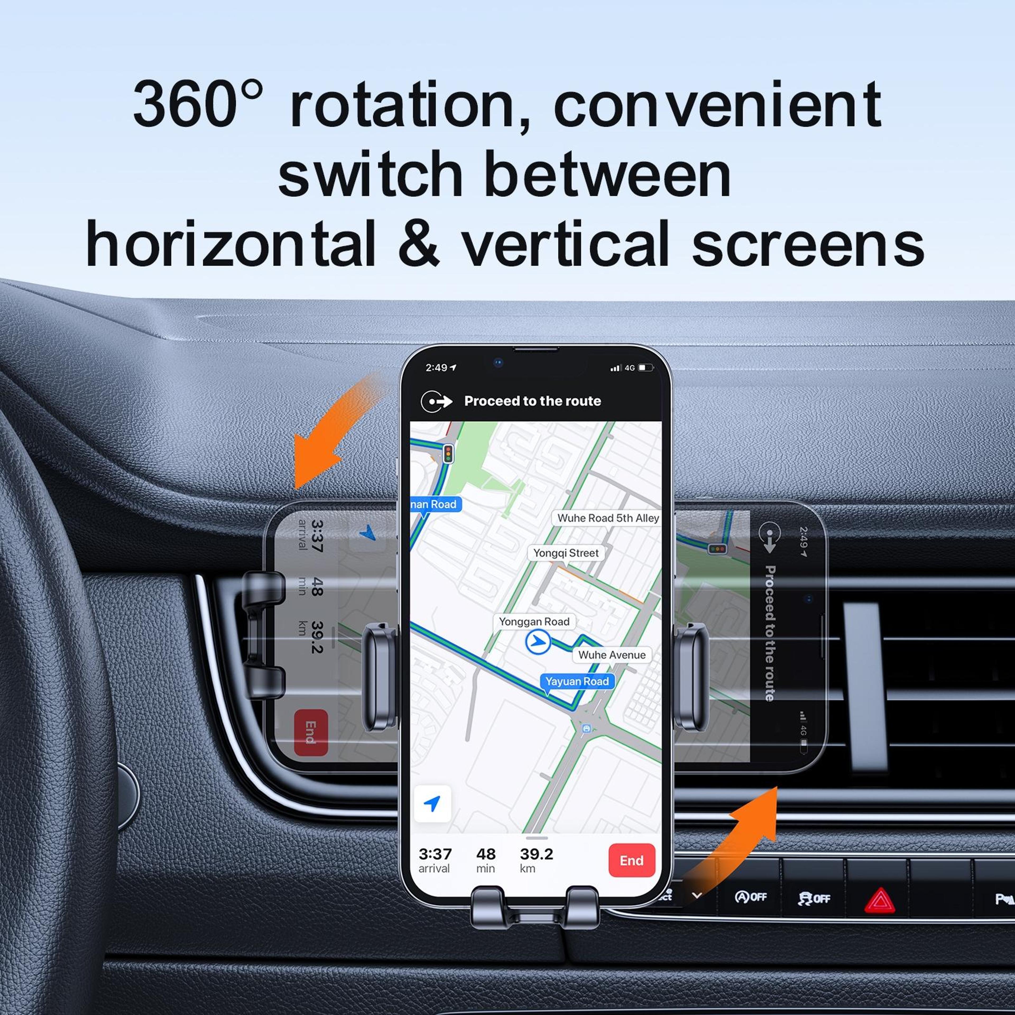 Car Phone Holder Adjustable Air Vent Phone Mount For Secure Hands Free Driving 3