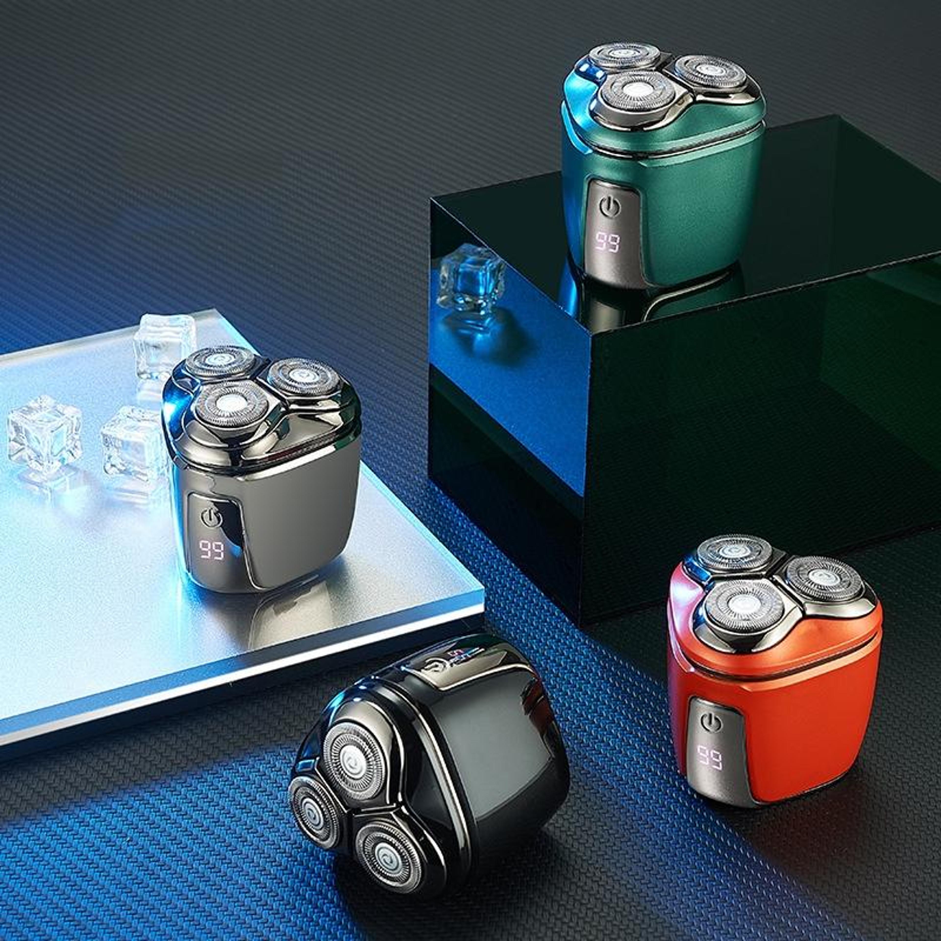 Mini Magnetic Electric Head Shaver With Smart LED Display Portable Travel Shaver 1