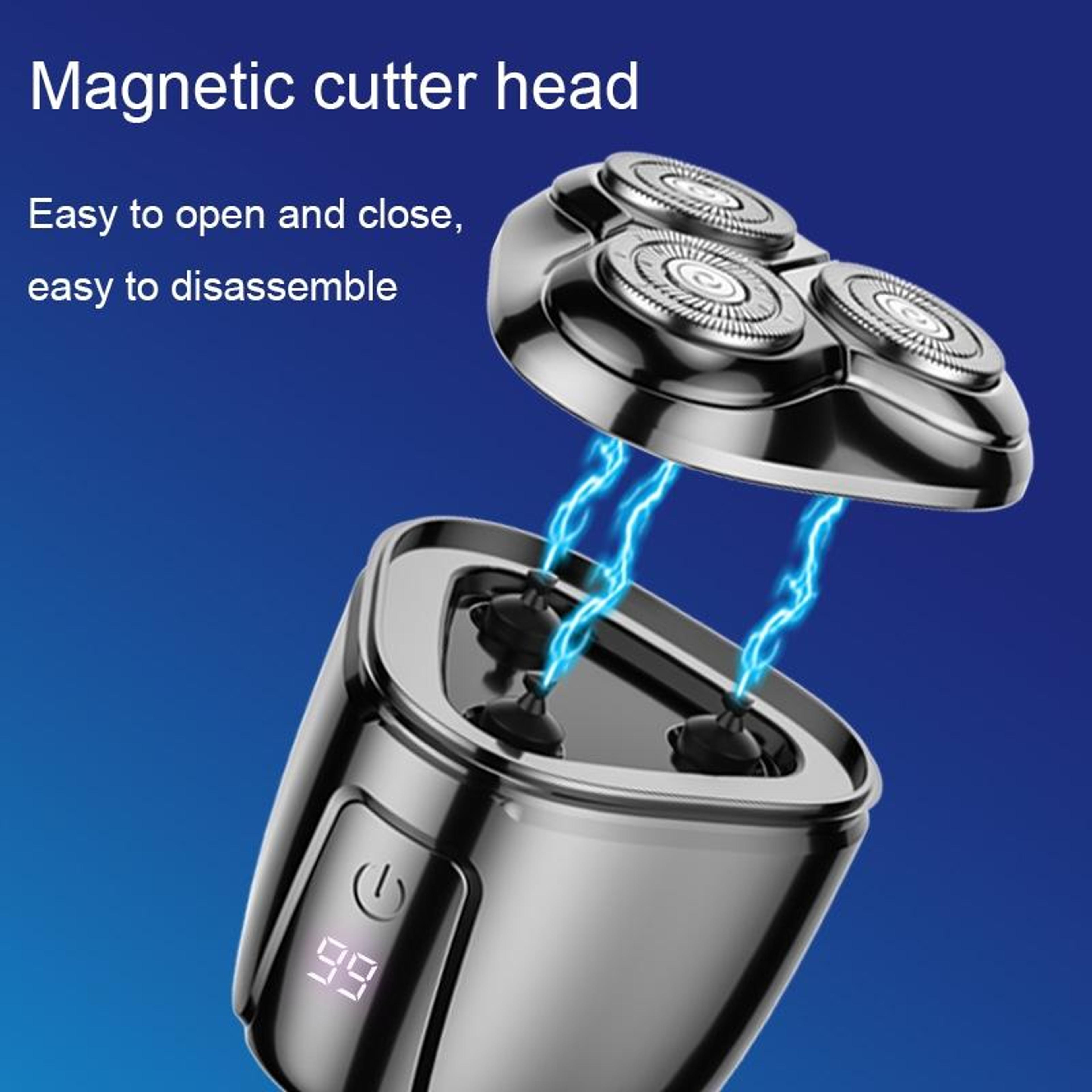 Mini Magnetic Electric Head Shaver With Smart LED Display Portable Travel Shaver 4