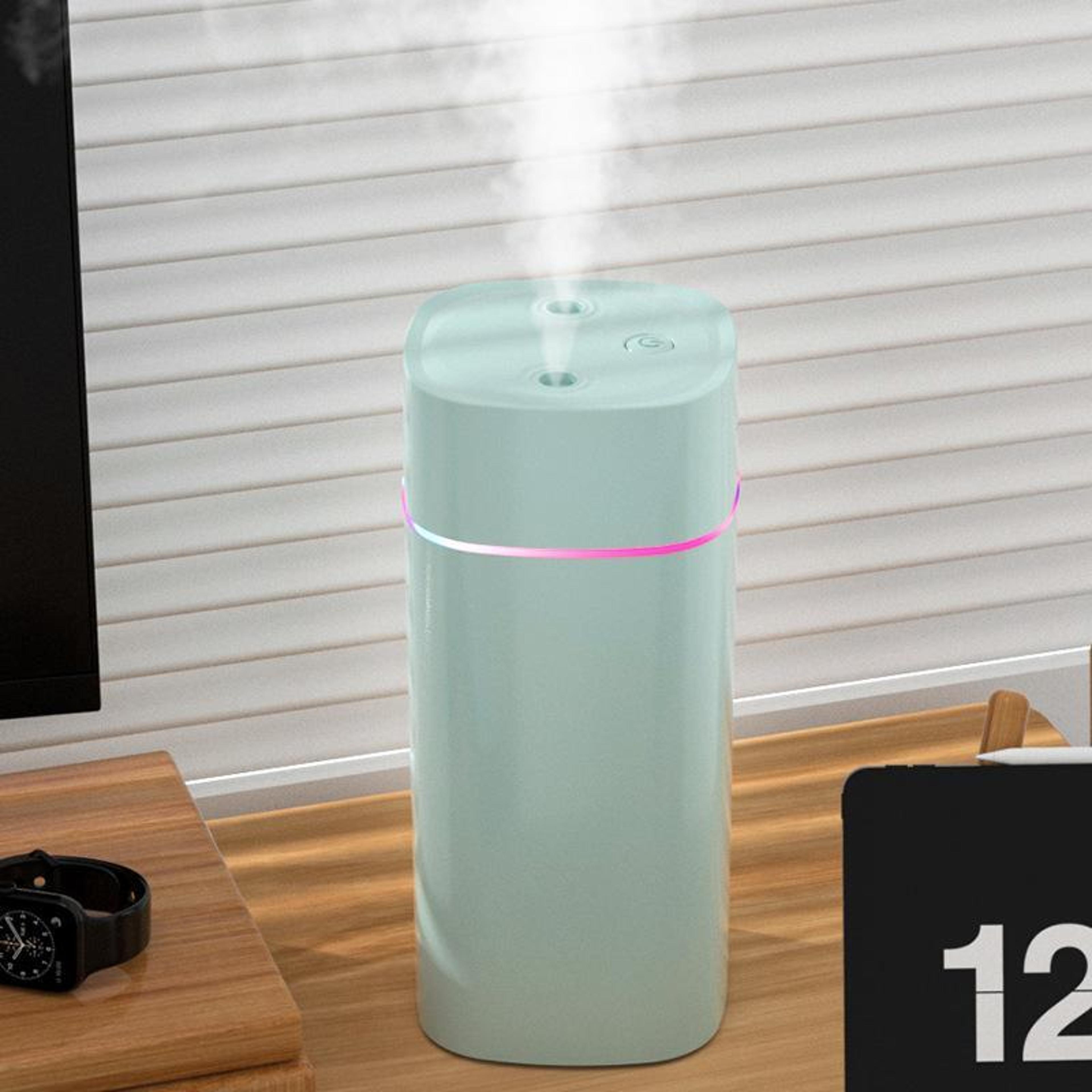 Car Humidifier 600ml Dual Spray Humidifier USB Aromatherapy Diffuser With Ambient Light 1
