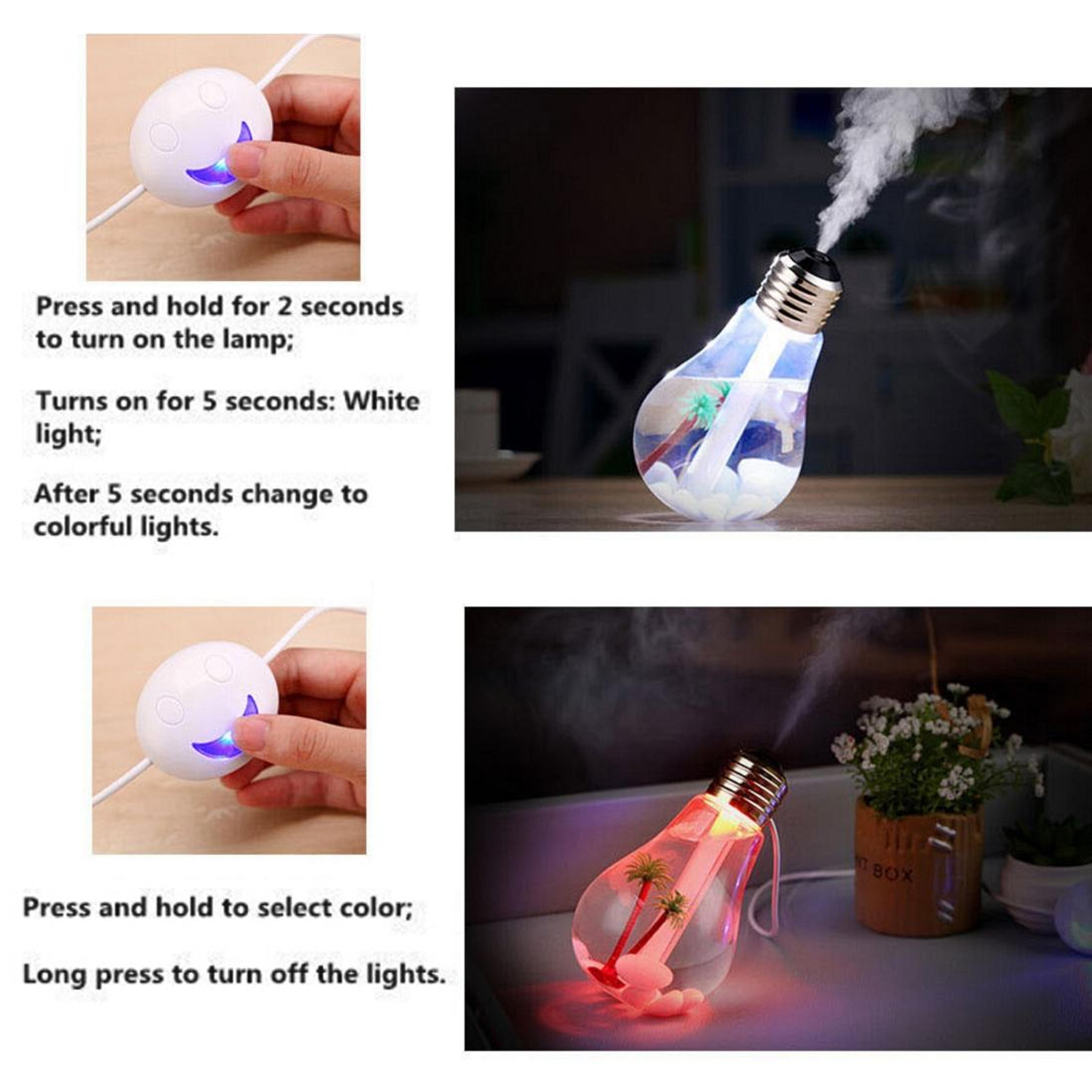 Portable Humidifier With Aroma Diffuser Colorful LED Light For Home Office Car 15