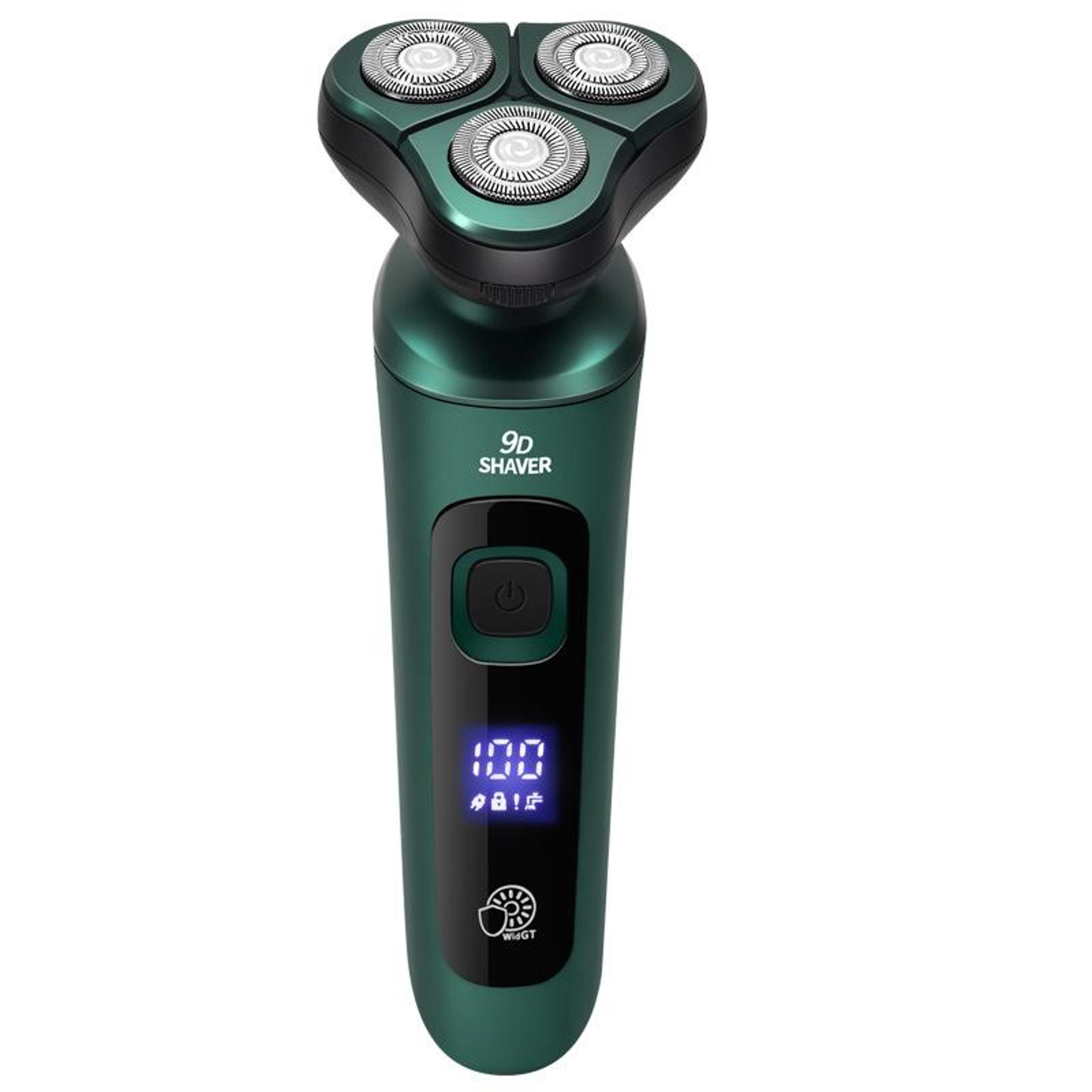 Smart Electric Shaver With LCD Display USB Rechargeable Three Head Floating Razor For Men 0