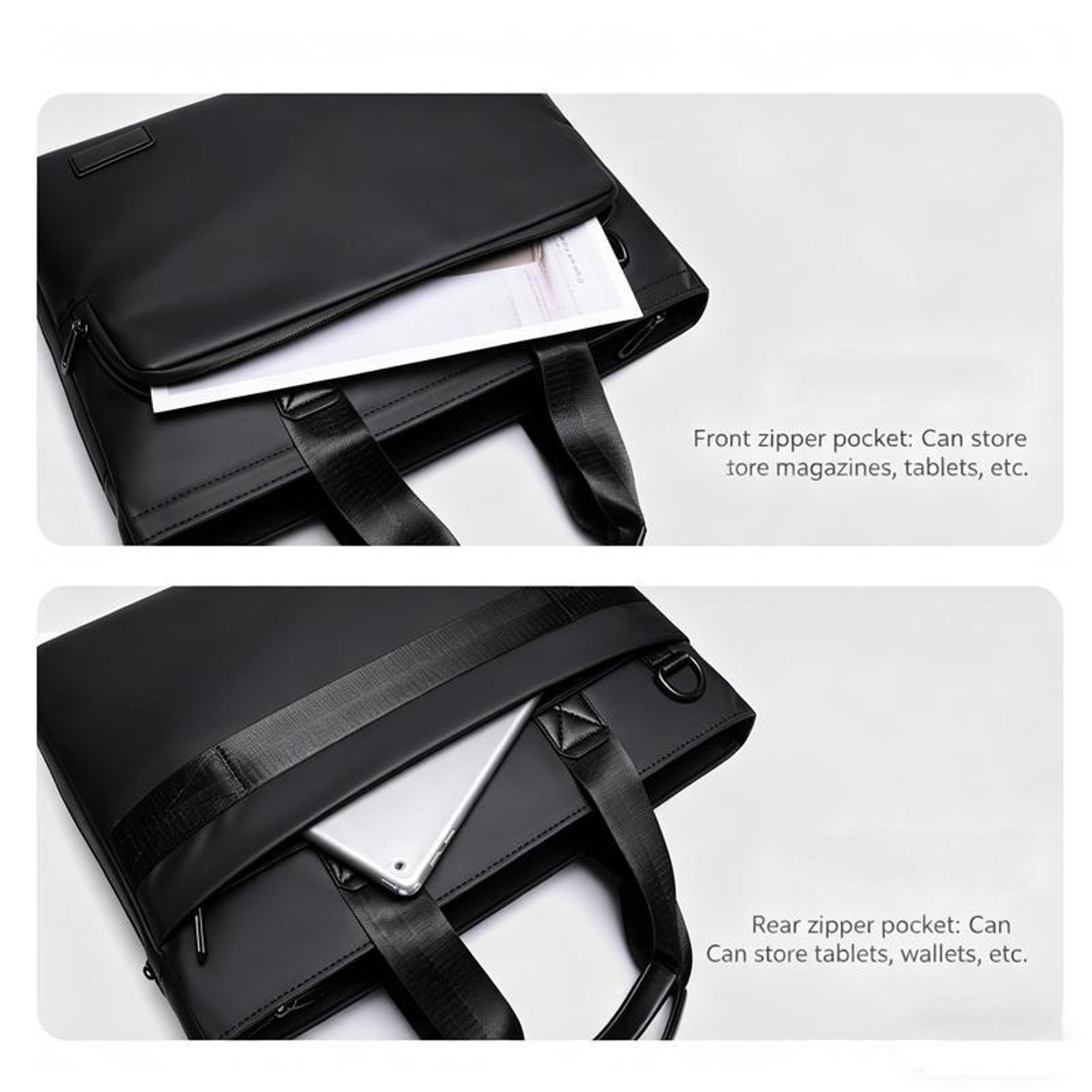 Expandable Laptop Bag Water Resistant Business Laptop Bag Messenger Briefcase 5