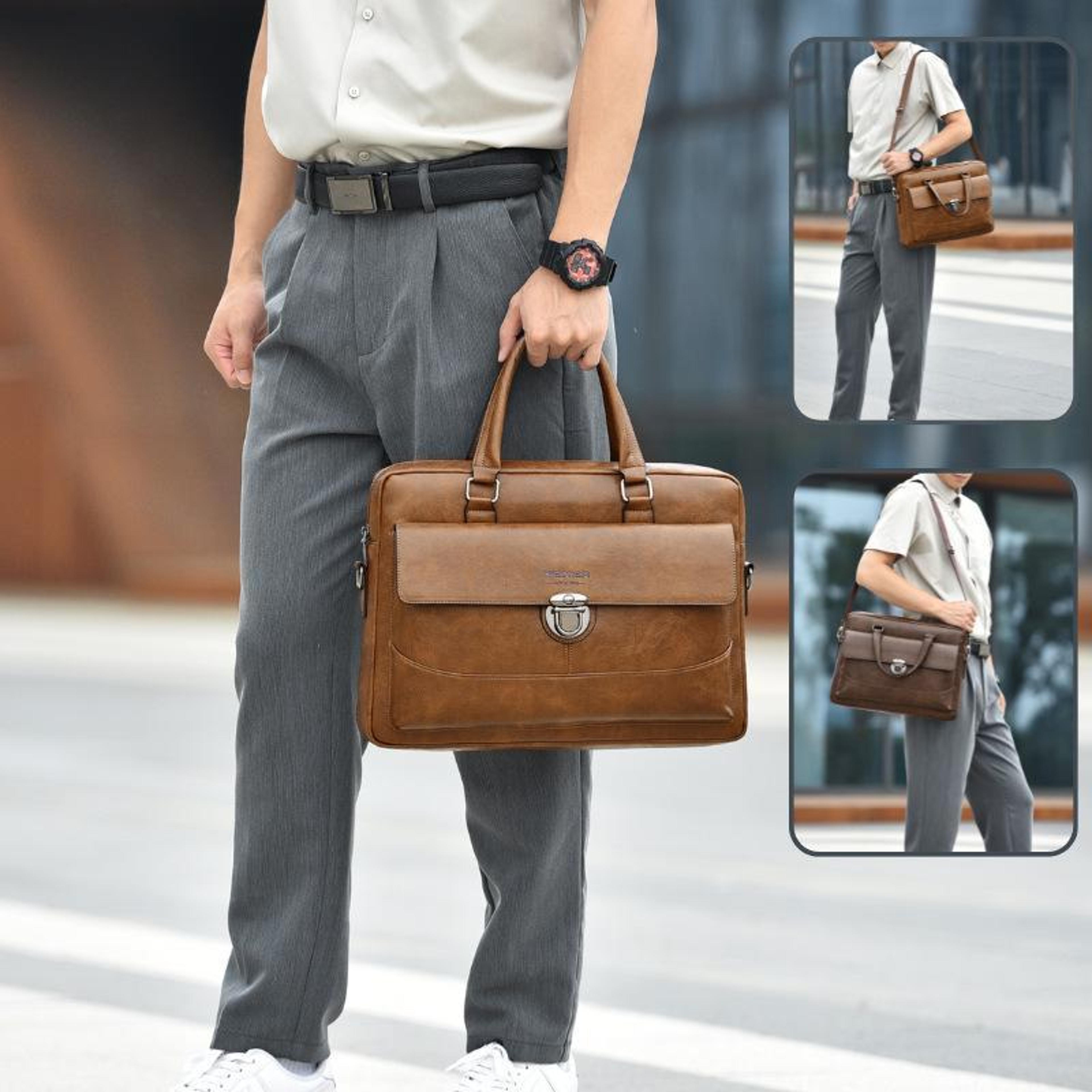Mens Laptop Briefcase Large Capacity Business Laptop Bag 1