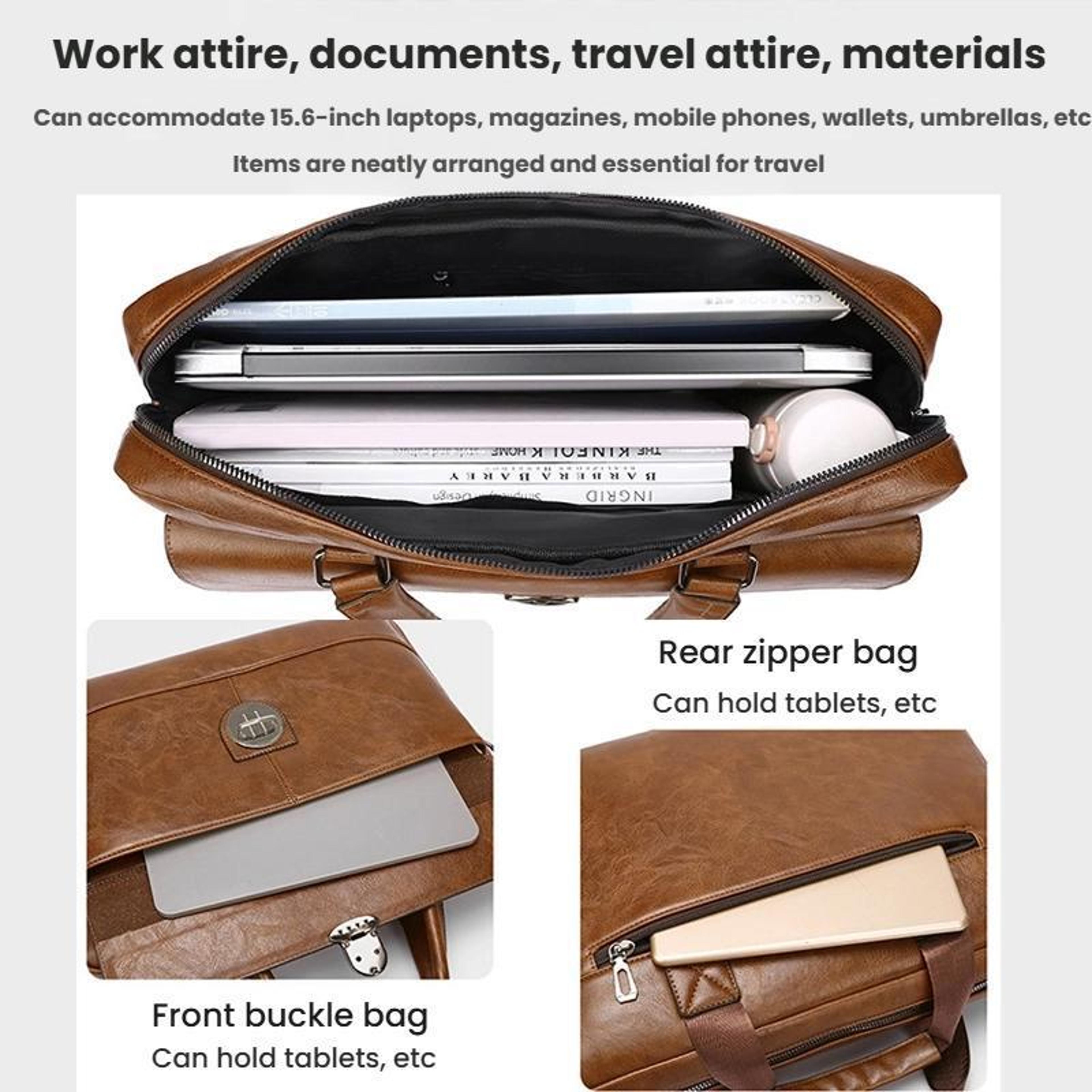 Mens Laptop Briefcase Large Capacity Business Laptop Bag 4