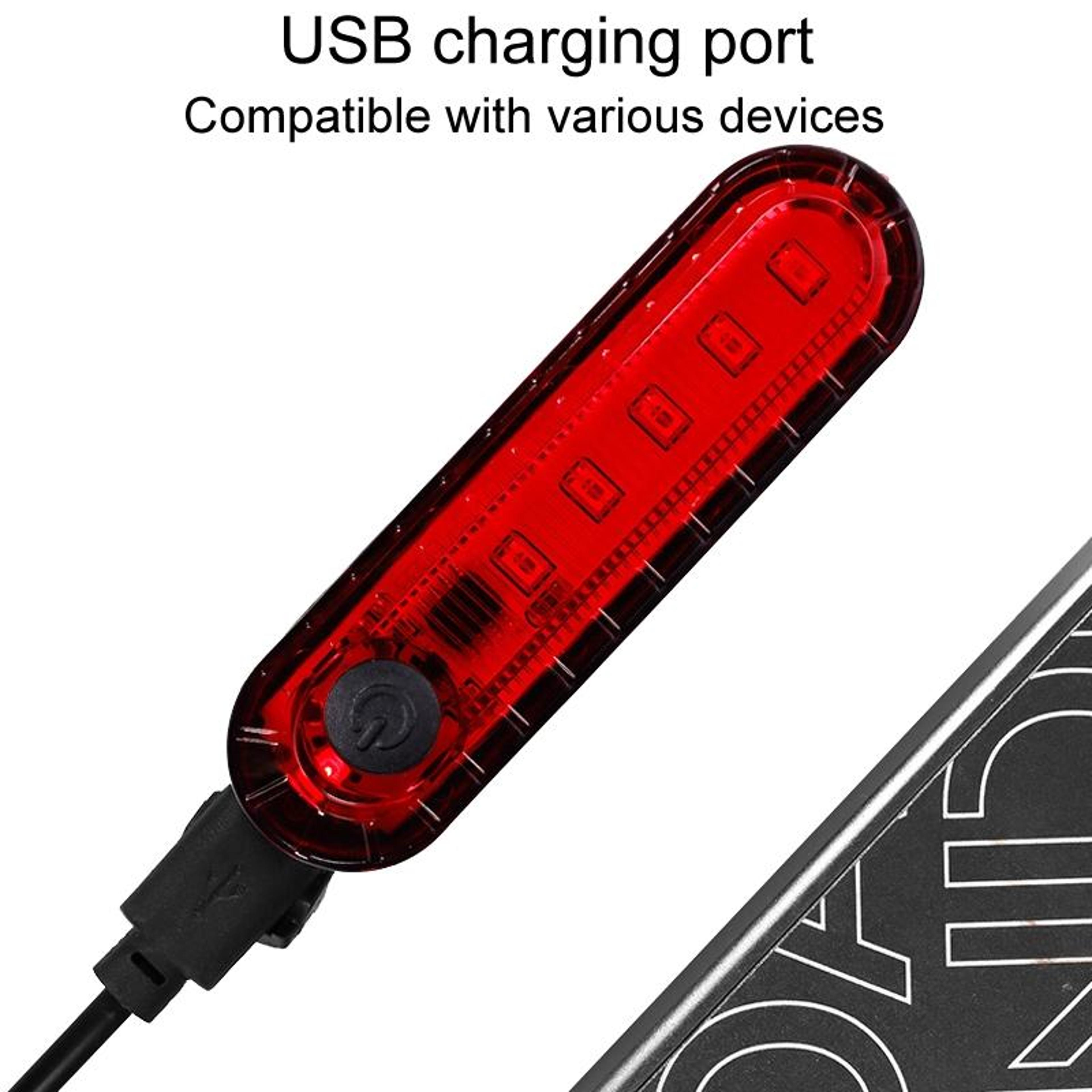 USB Rechargeable Bike Tail Light LED Bicycle Rear Safety Light For Mountain Bike Night Riding 5
