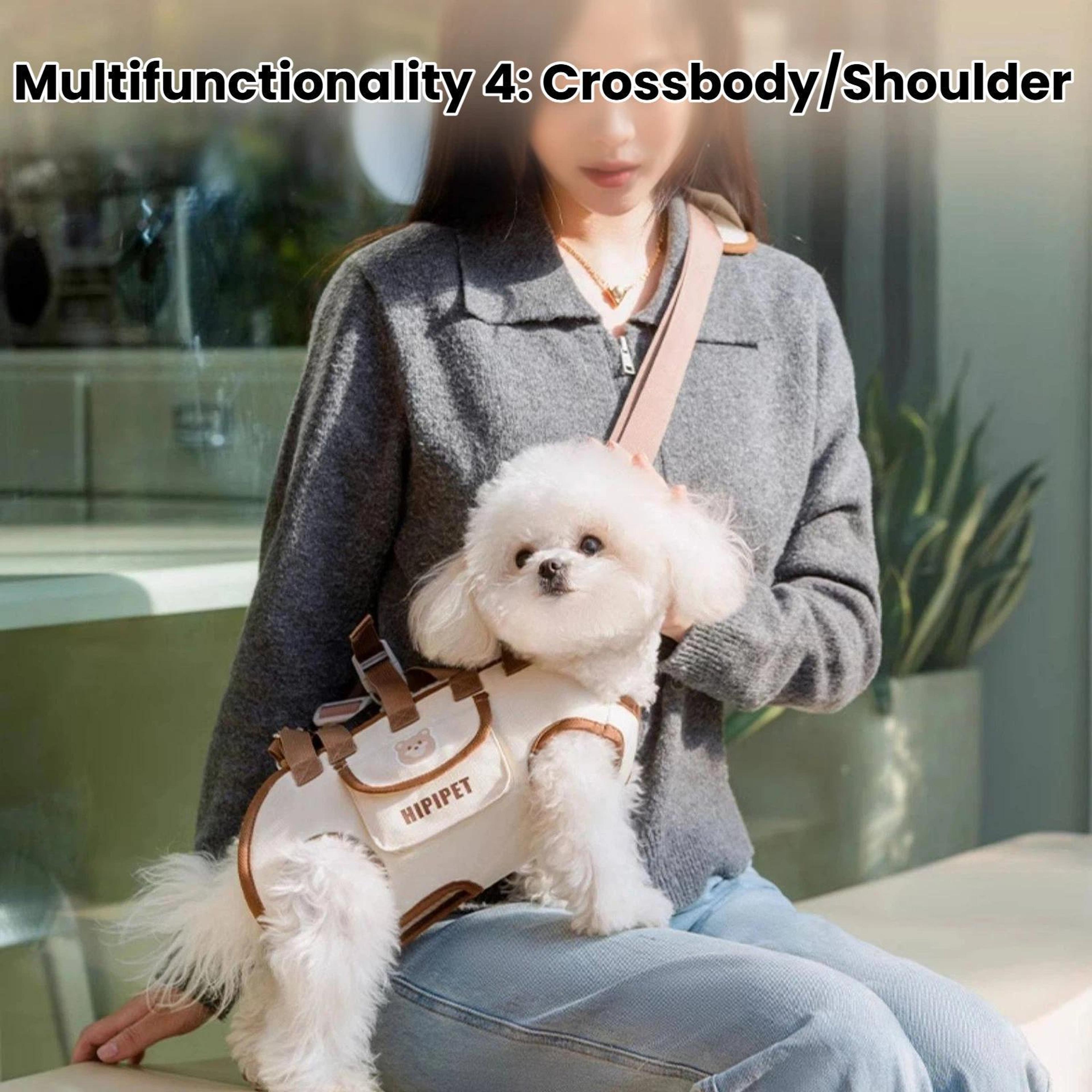 Hipipet Portable Pet Carrier Bag Crossbody Shoulder Sling For Small Cats And Dogs 8