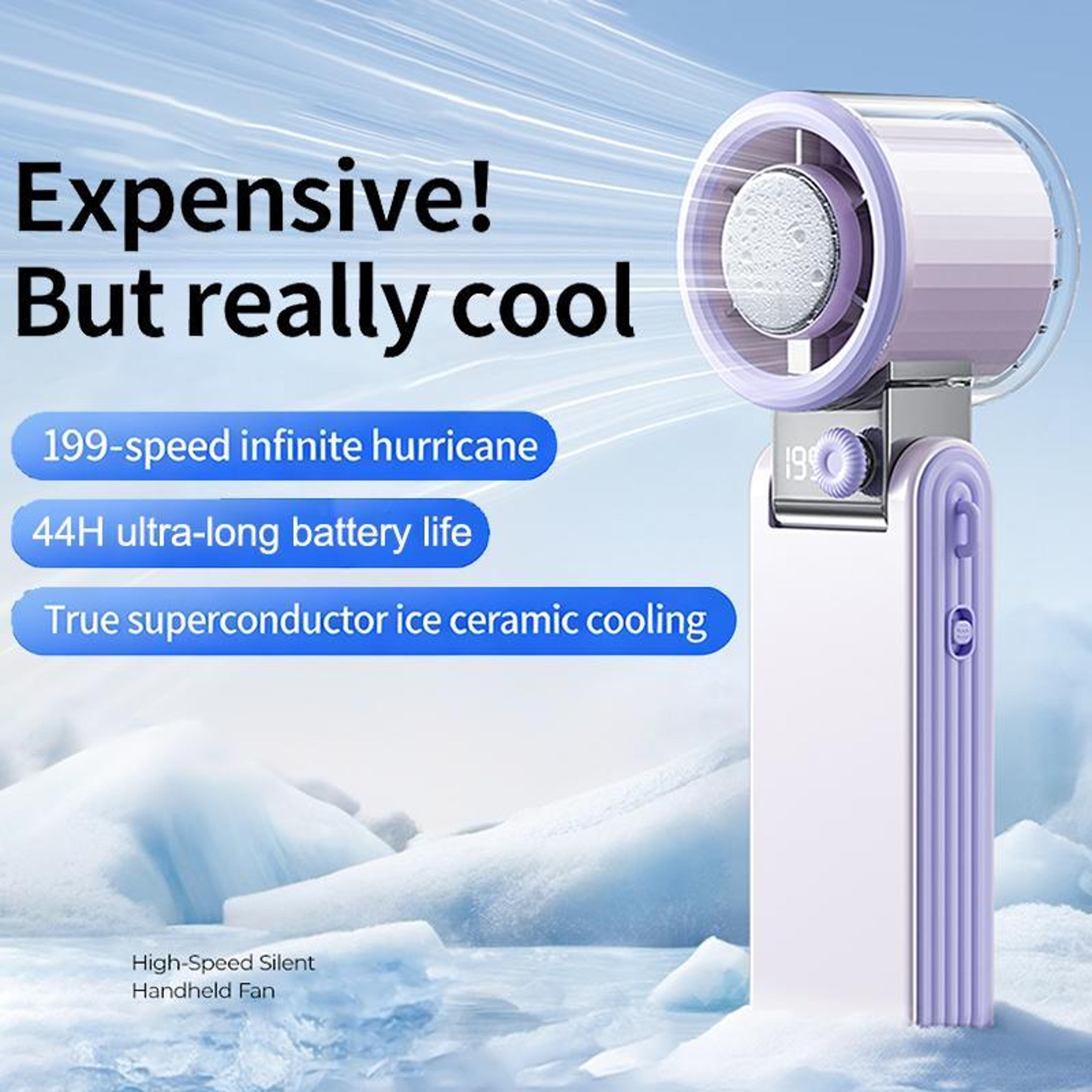 Portable Handheld Fan With Digital Display Foldable Mini Cooling Fan For Travel  Everyday Use 1