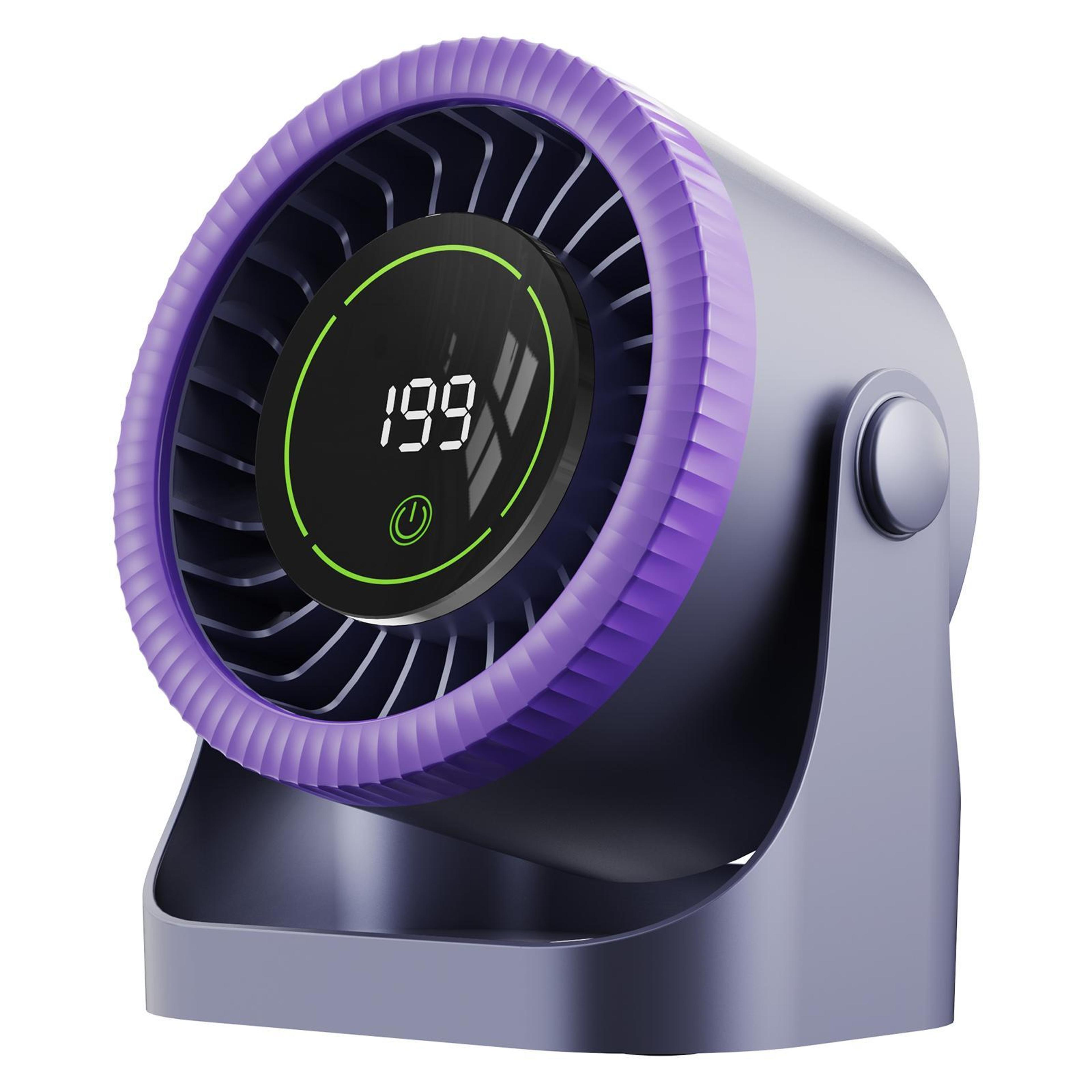 Dual Duct Desktop Circulating Fan With Digital Display  Stepless Speed Control 1