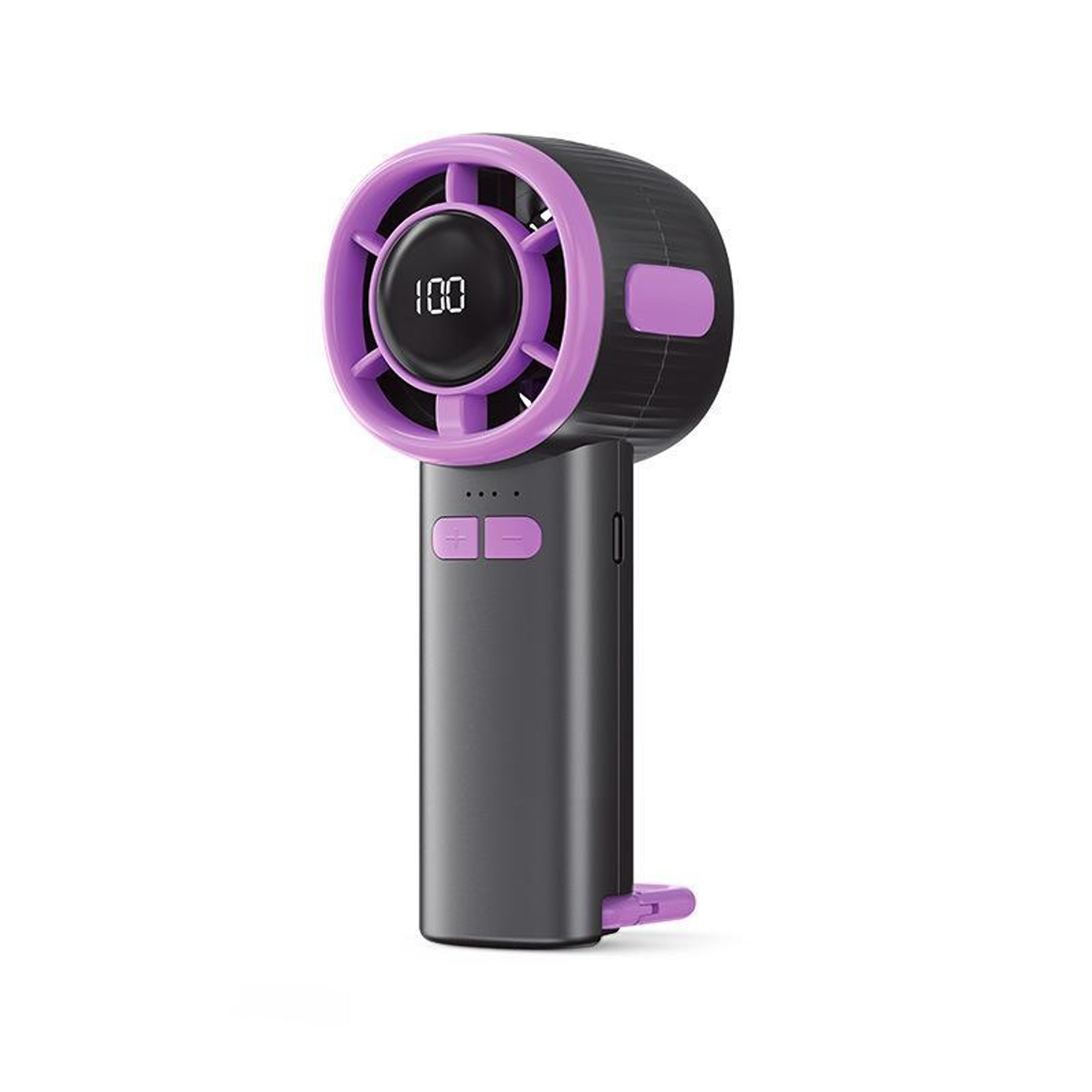 Portable Handheld Fan With Digital Display USB Rechargeable High Speed Mini Fan 11