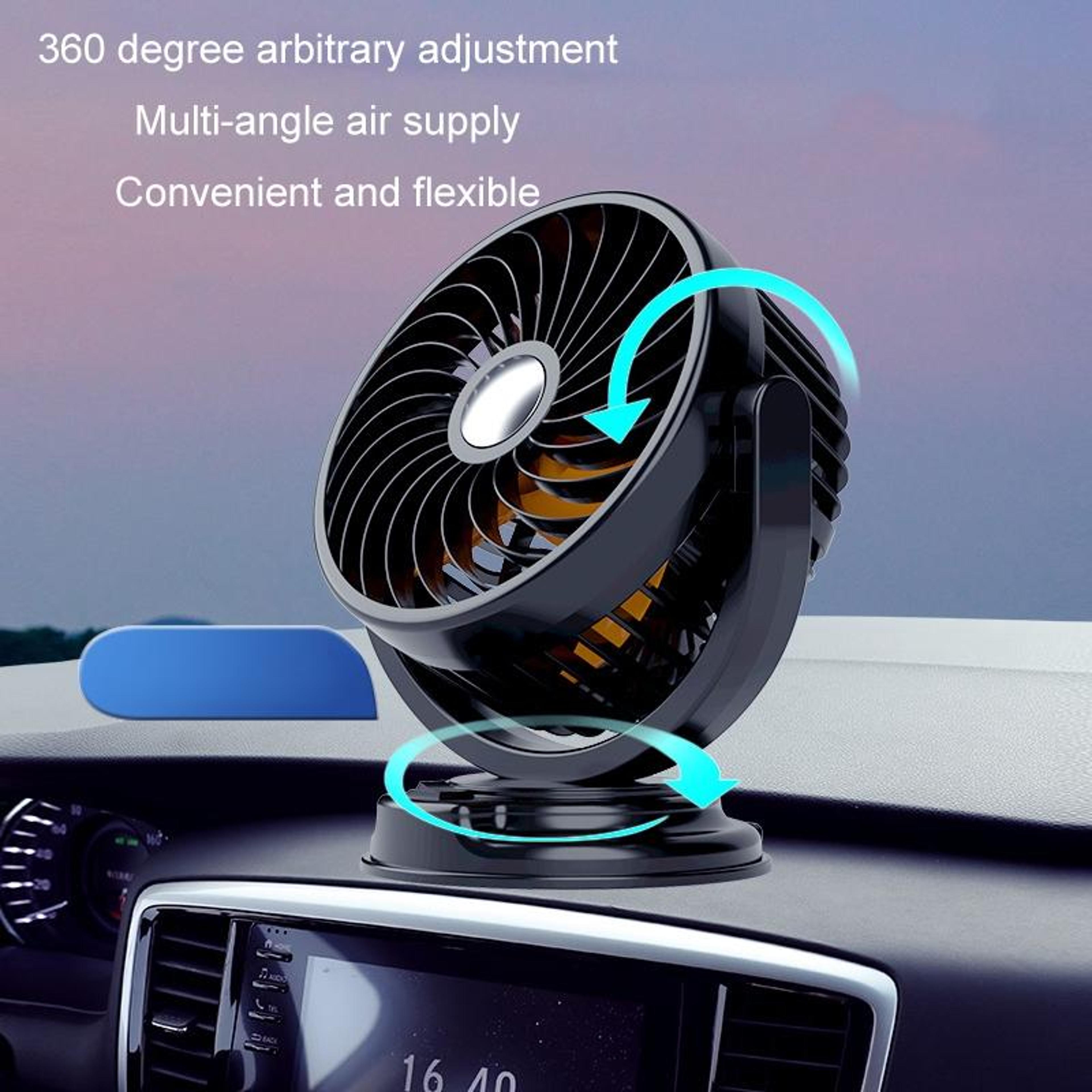 Rotatable Car Cooling Fan Car Fan With Multi Angle Silent Airflow 5