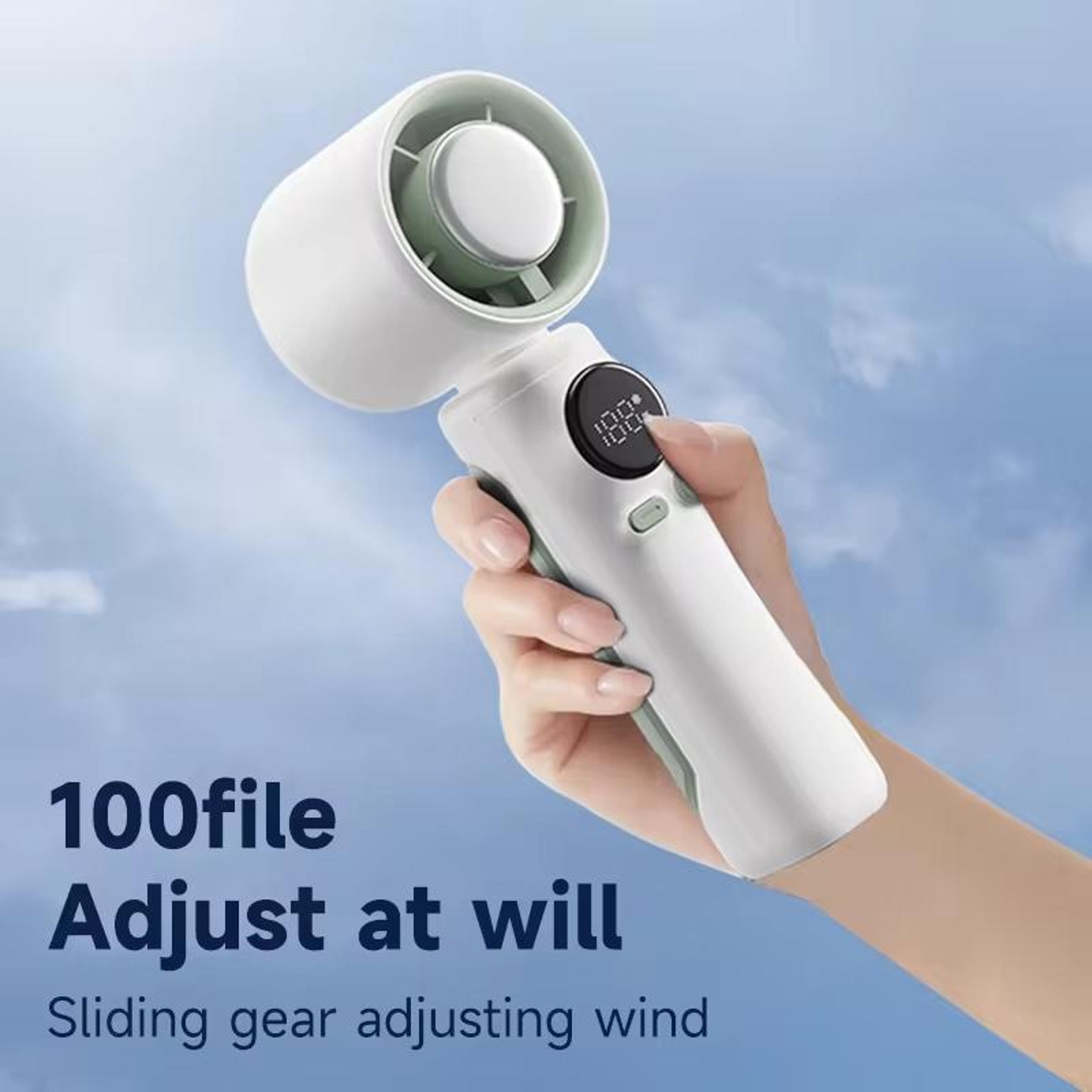 Portable Handheld Turbo Cooling Fan With Speed Settings And Rechargeable Battery 3