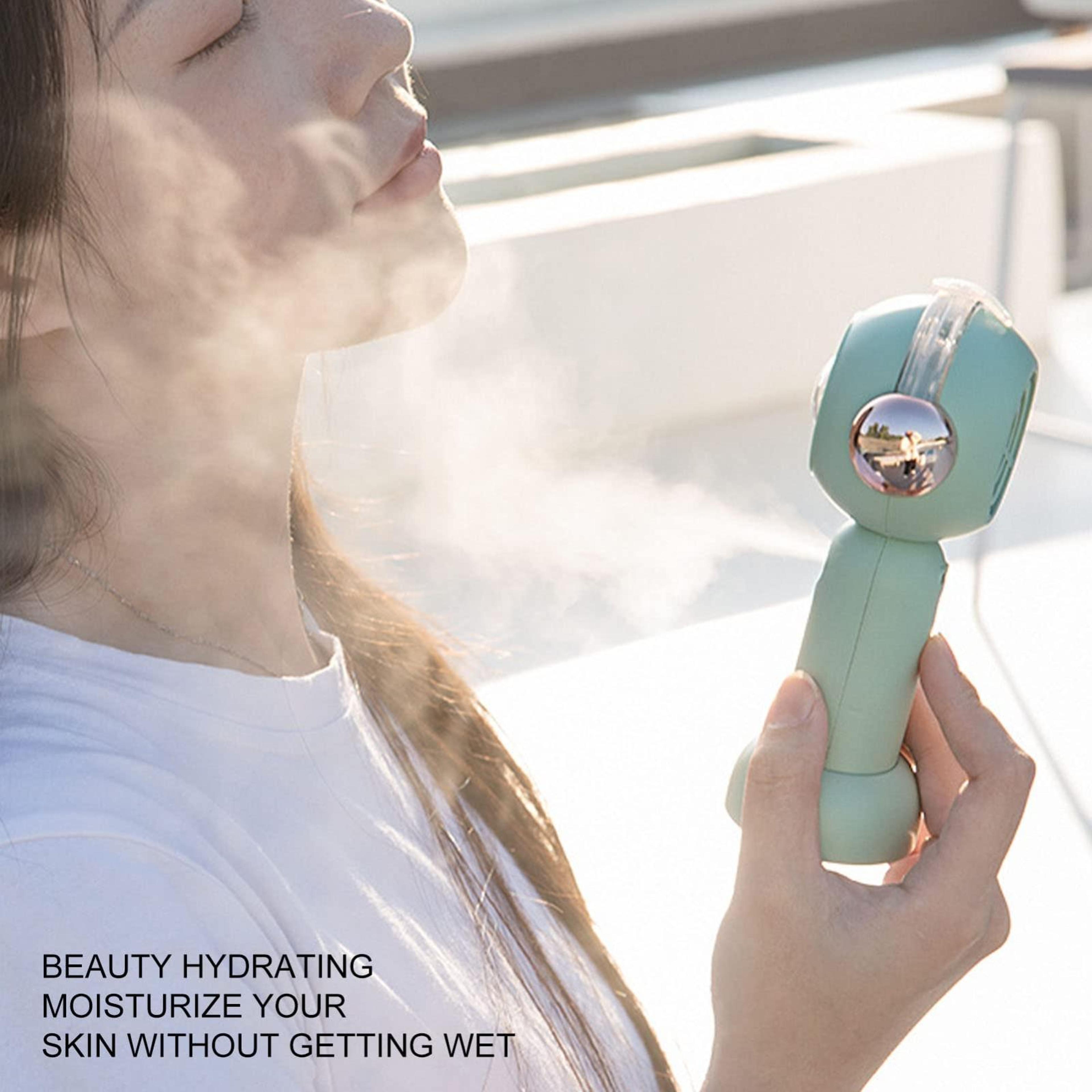 Bladeless Handheld Kids Misting Fan USB Rechargeable Portable Cooling Fan 4