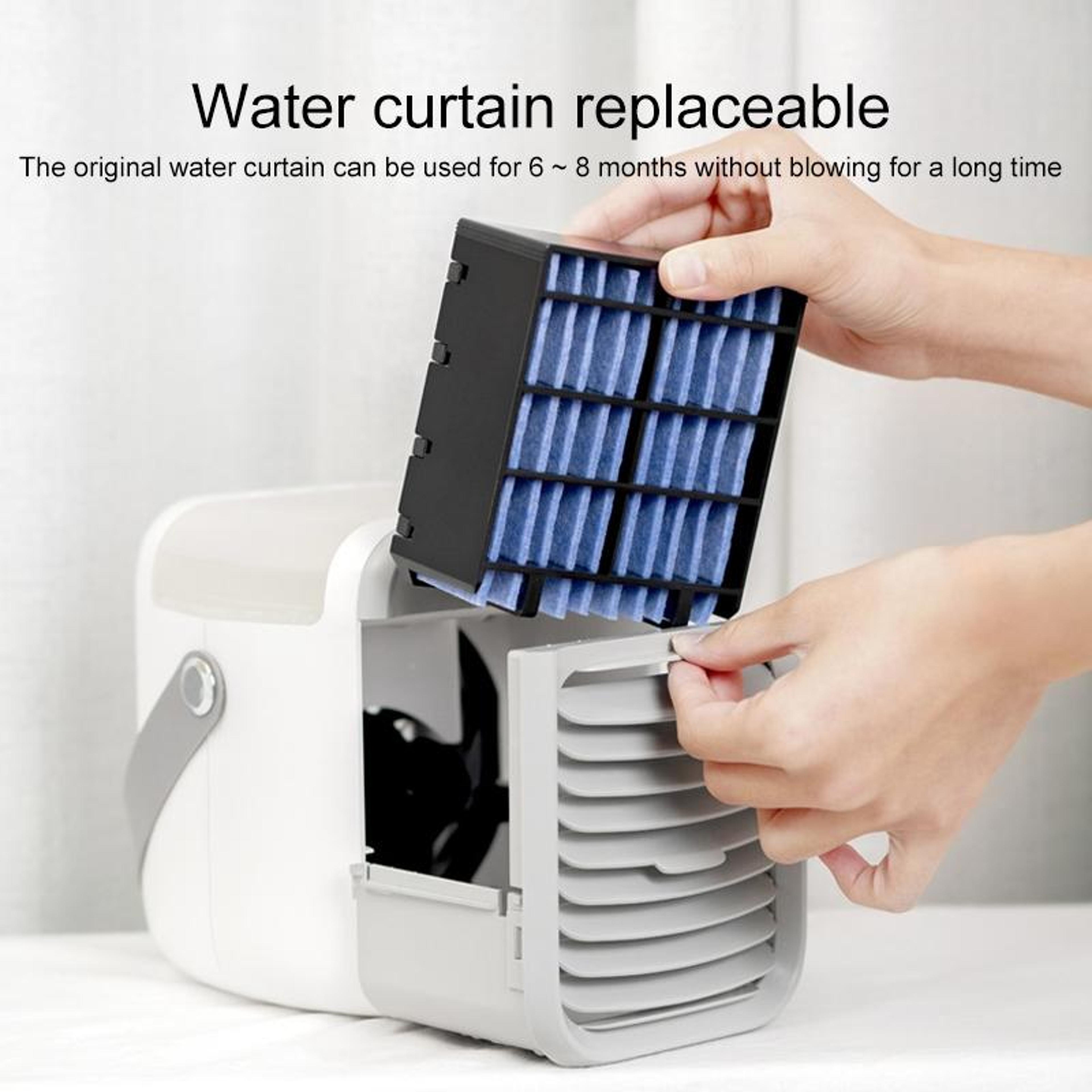 Portable Humidifier Fan With Mist Spray RGB Light  USB Rechargeable Cooling Fan 4