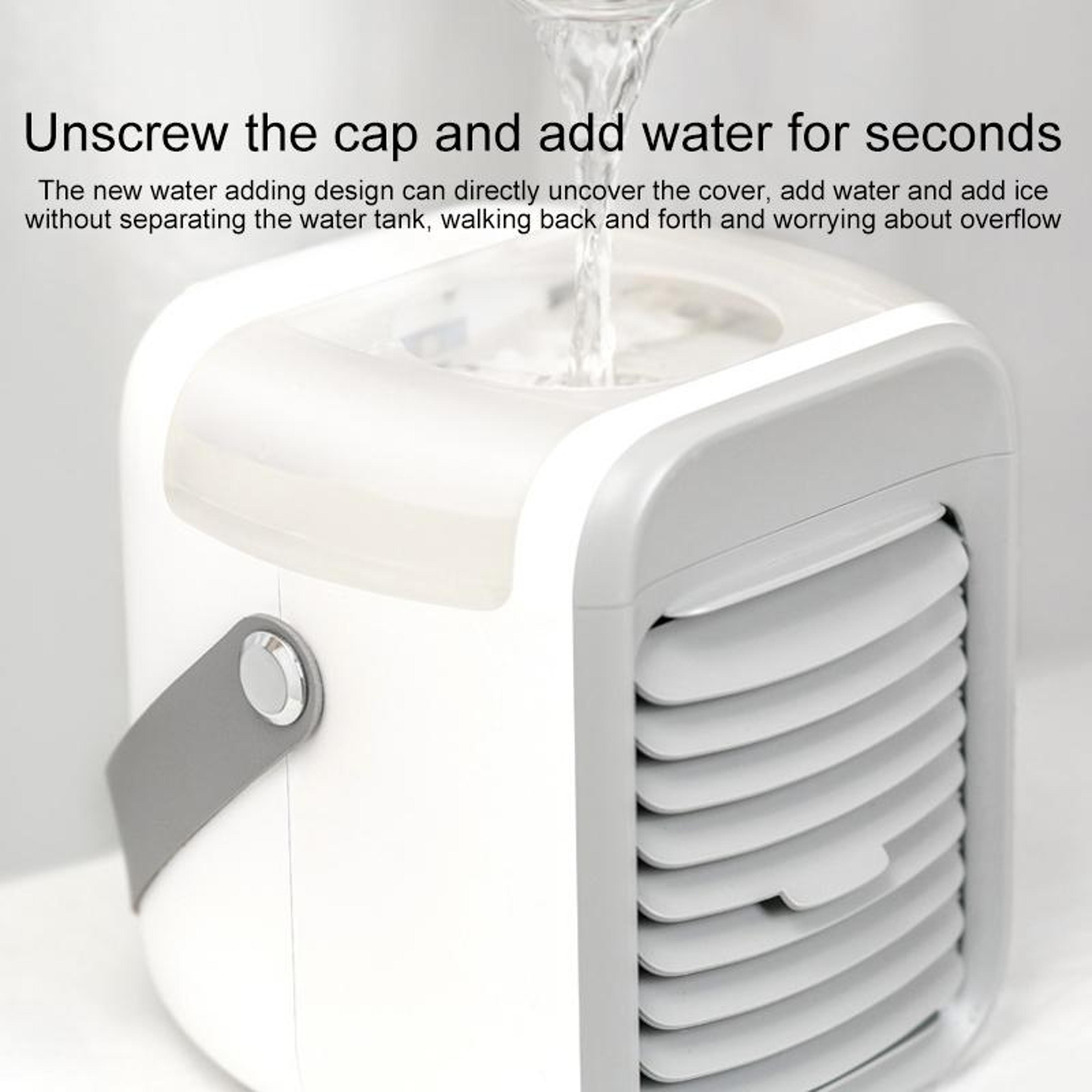 Portable Humidifier Fan With Mist Spray RGB Light  USB Rechargeable Cooling Fan 5
