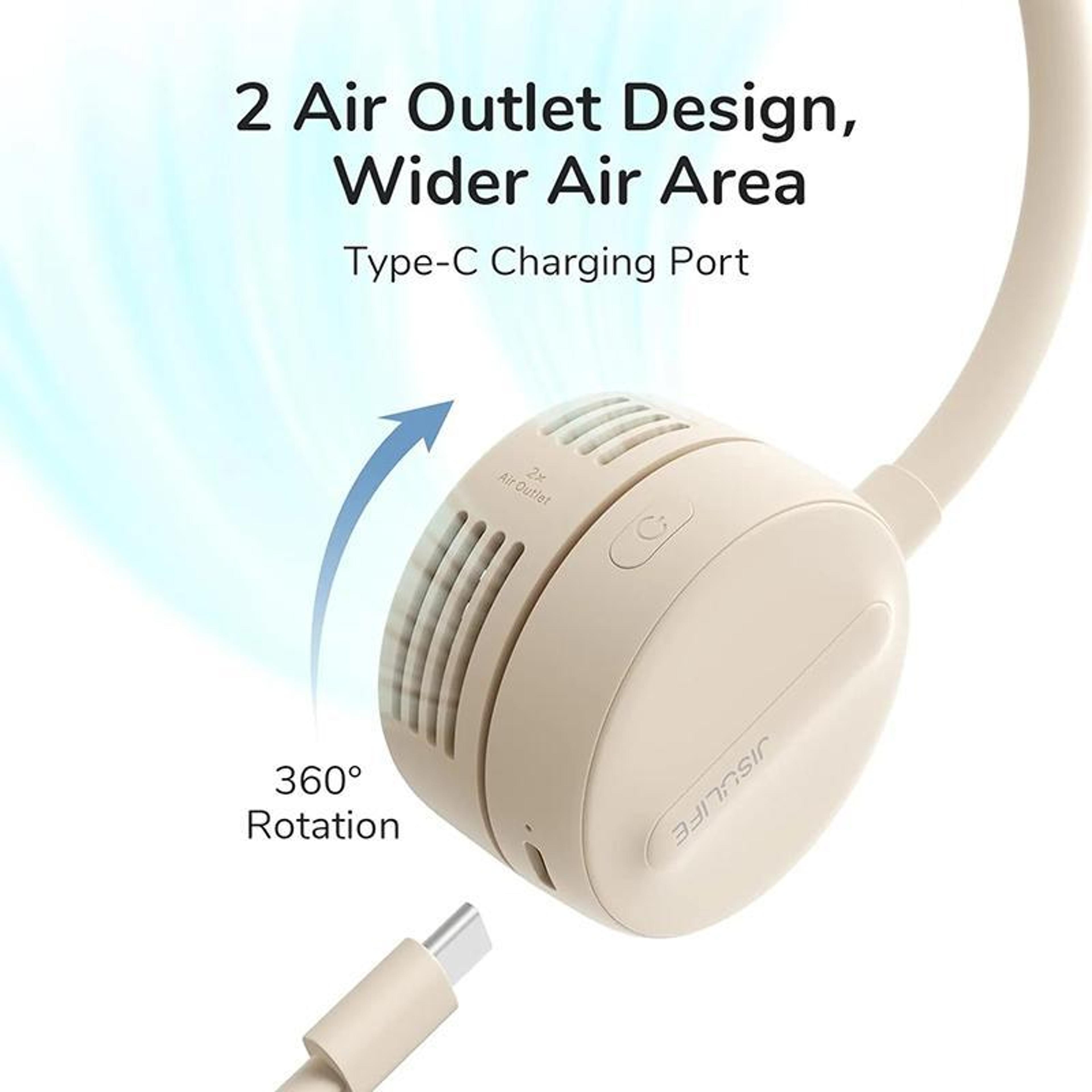 Portable Neck Fan USB Rechargeable Hands Free Wearable Fan 2