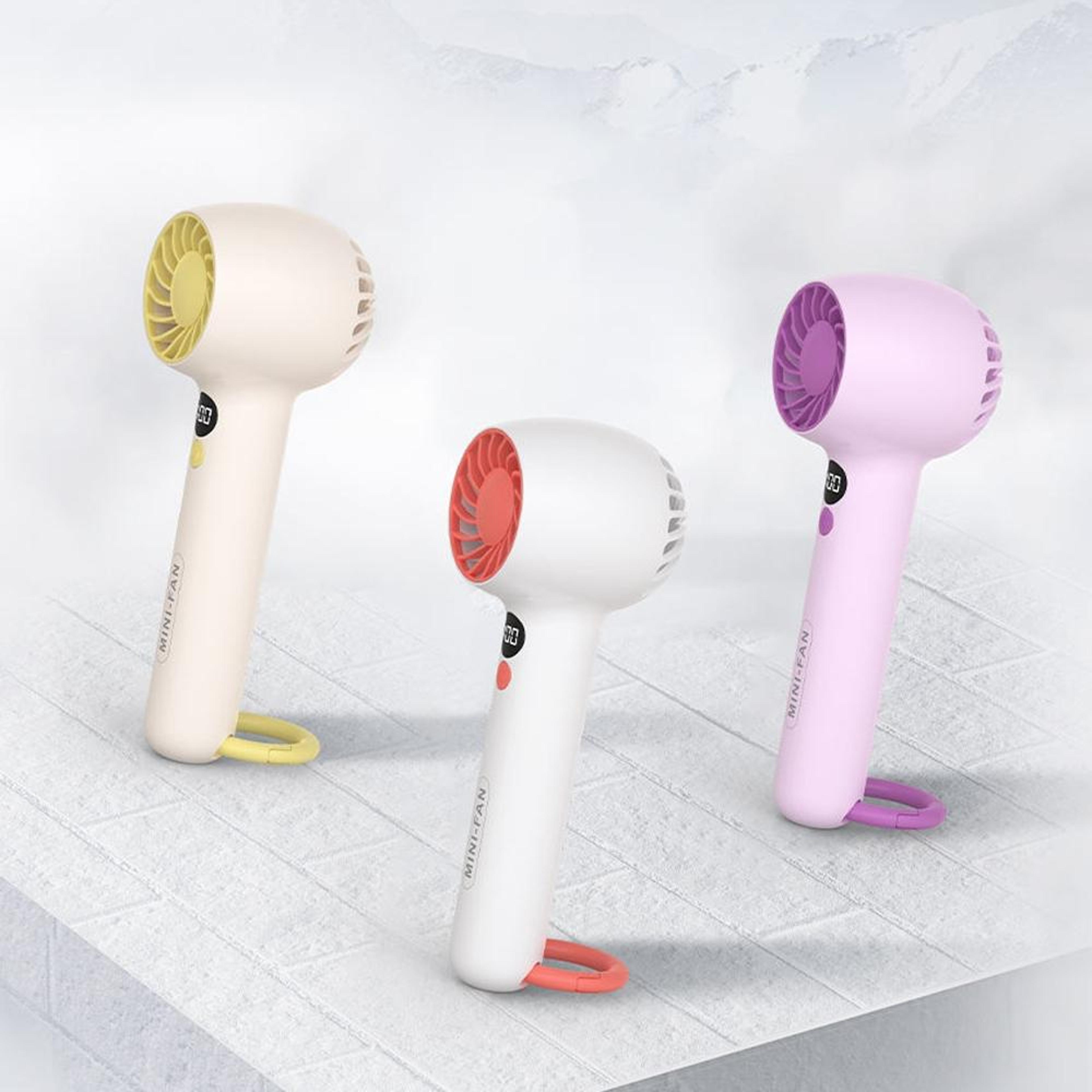 Portable Mini Fan USB Rechargeable Handheld Personal Cooling Fan With Hook 1