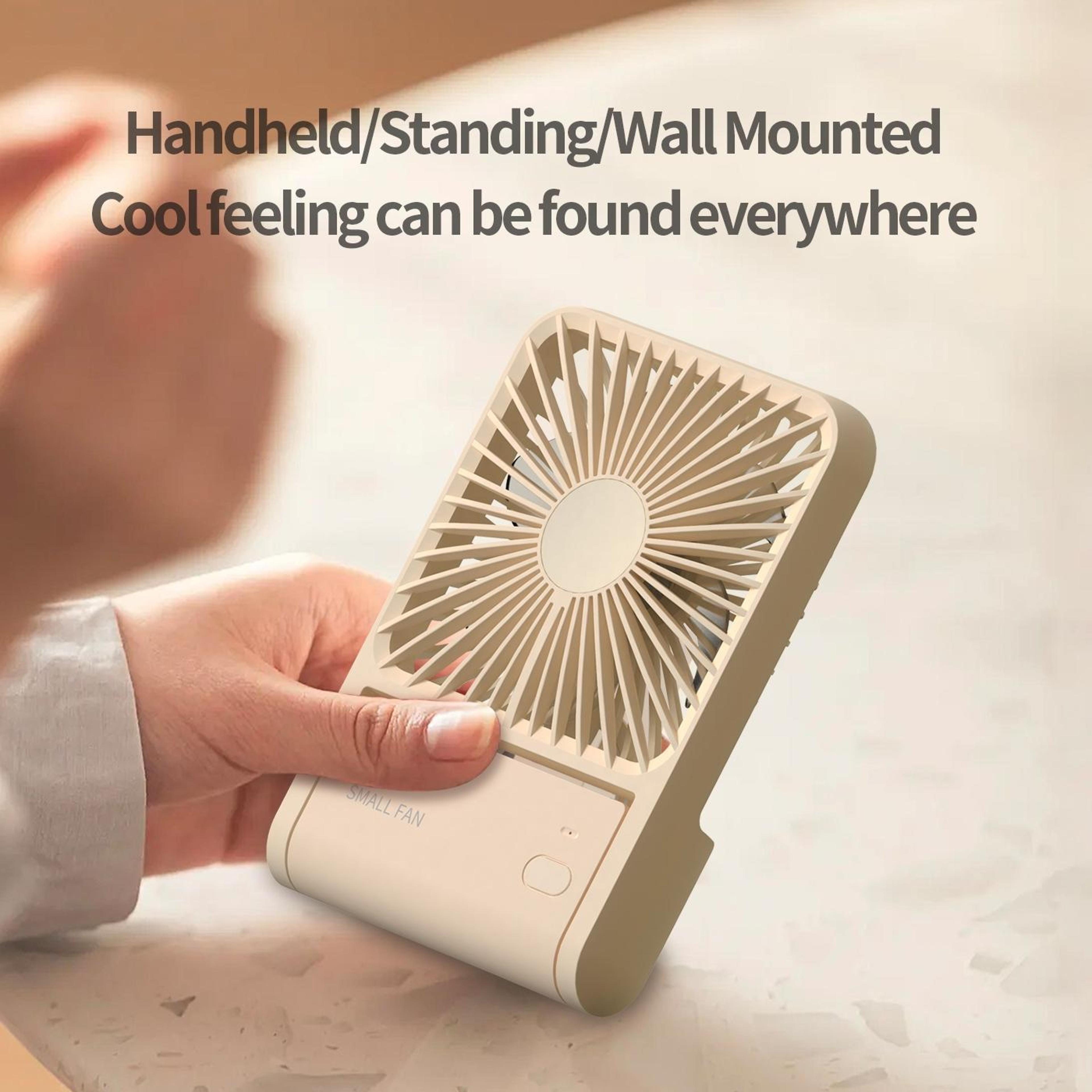 USB Rechargeable Fan Foldable Portable Desk Fan Wall Mounted Mini Cooling Fan 9