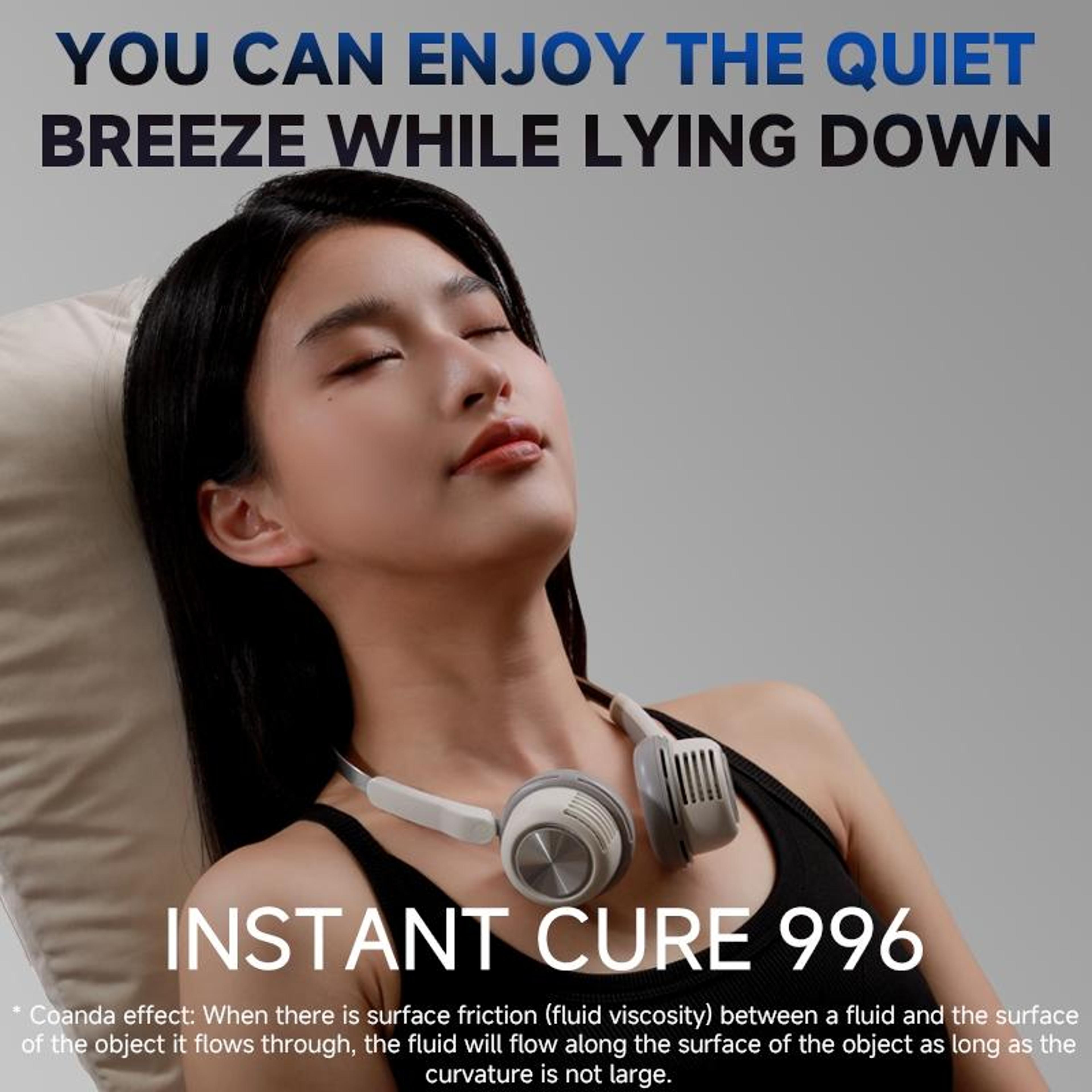 Portable Neck Fan USB Rechargeable Hands Free Fan With Speed Cooling 5