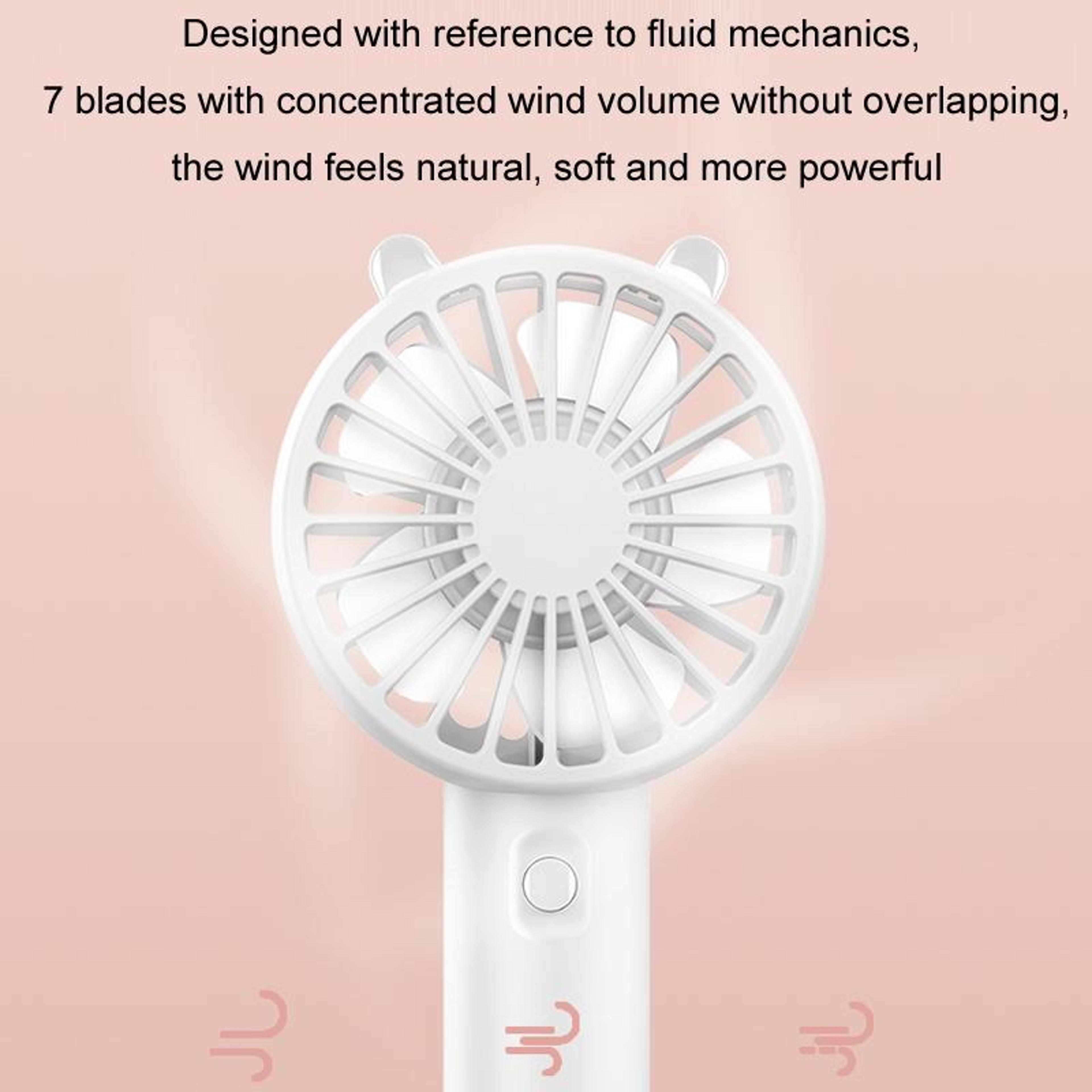 Portable Handheld Fan USB Rechargeable Mini Desk Fan With Built In Phone Holder 4