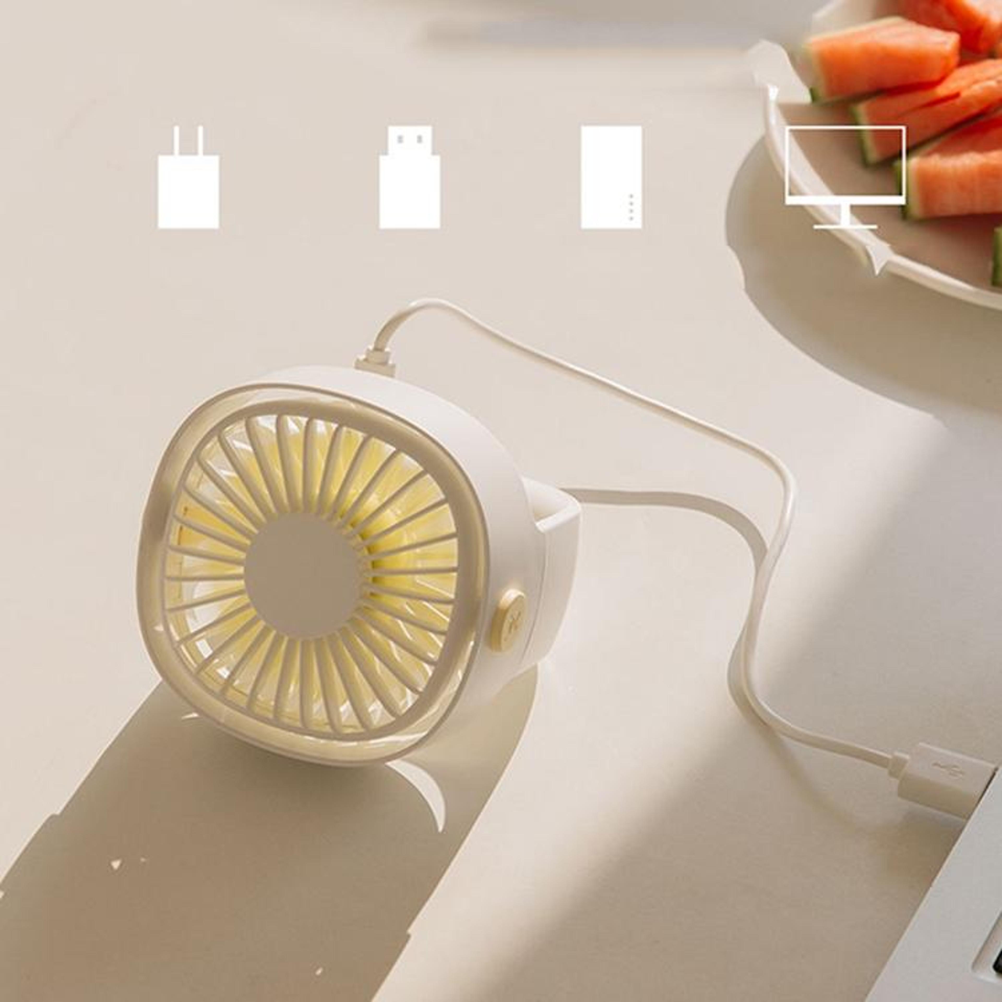 Portable USB Mini Fan Rechargeable Desktop Fan Quiet Handheld Cooling Fan 4