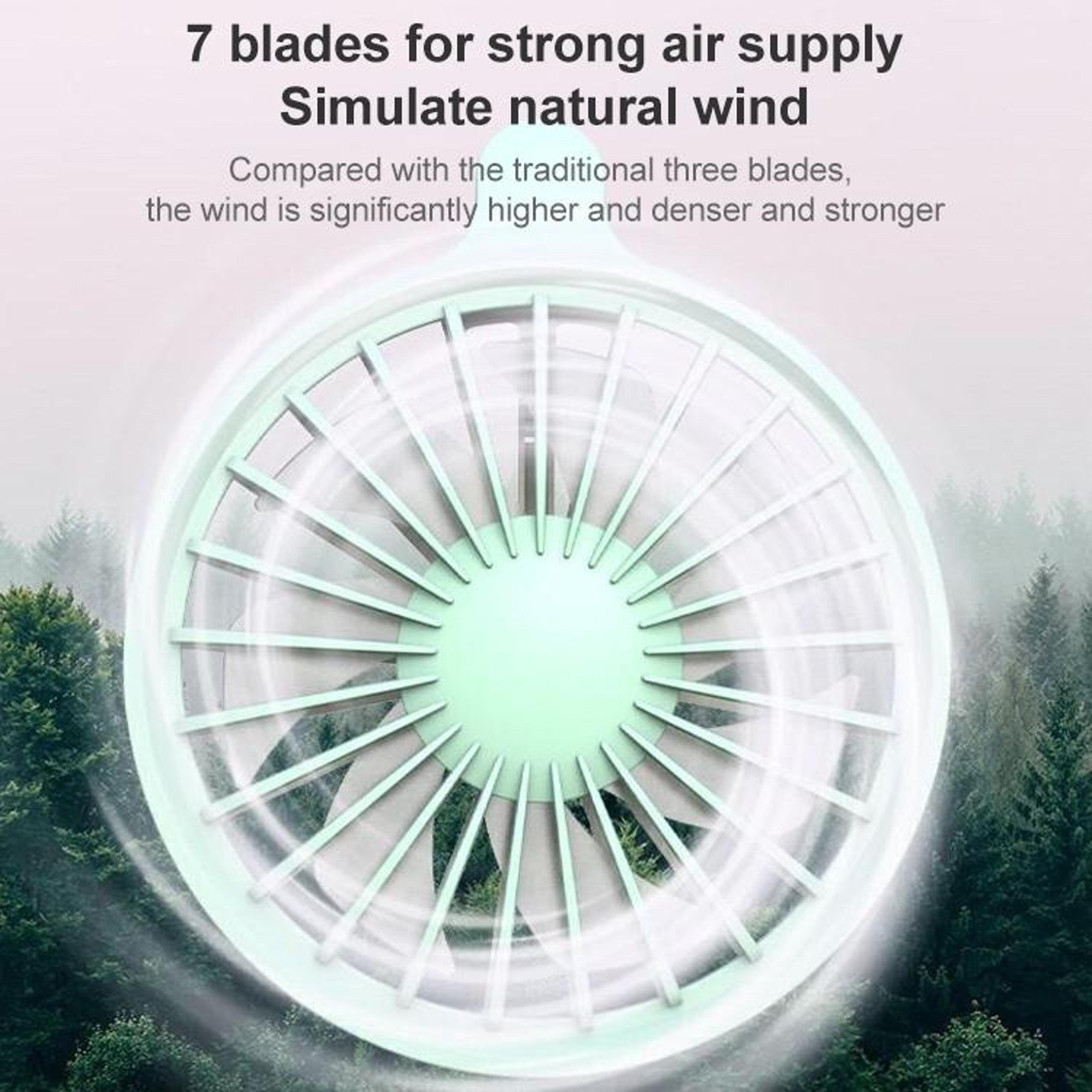 Portable Neck Fan USB Rechargeable Hands Free Personal Cooling Fan With Speeds 5