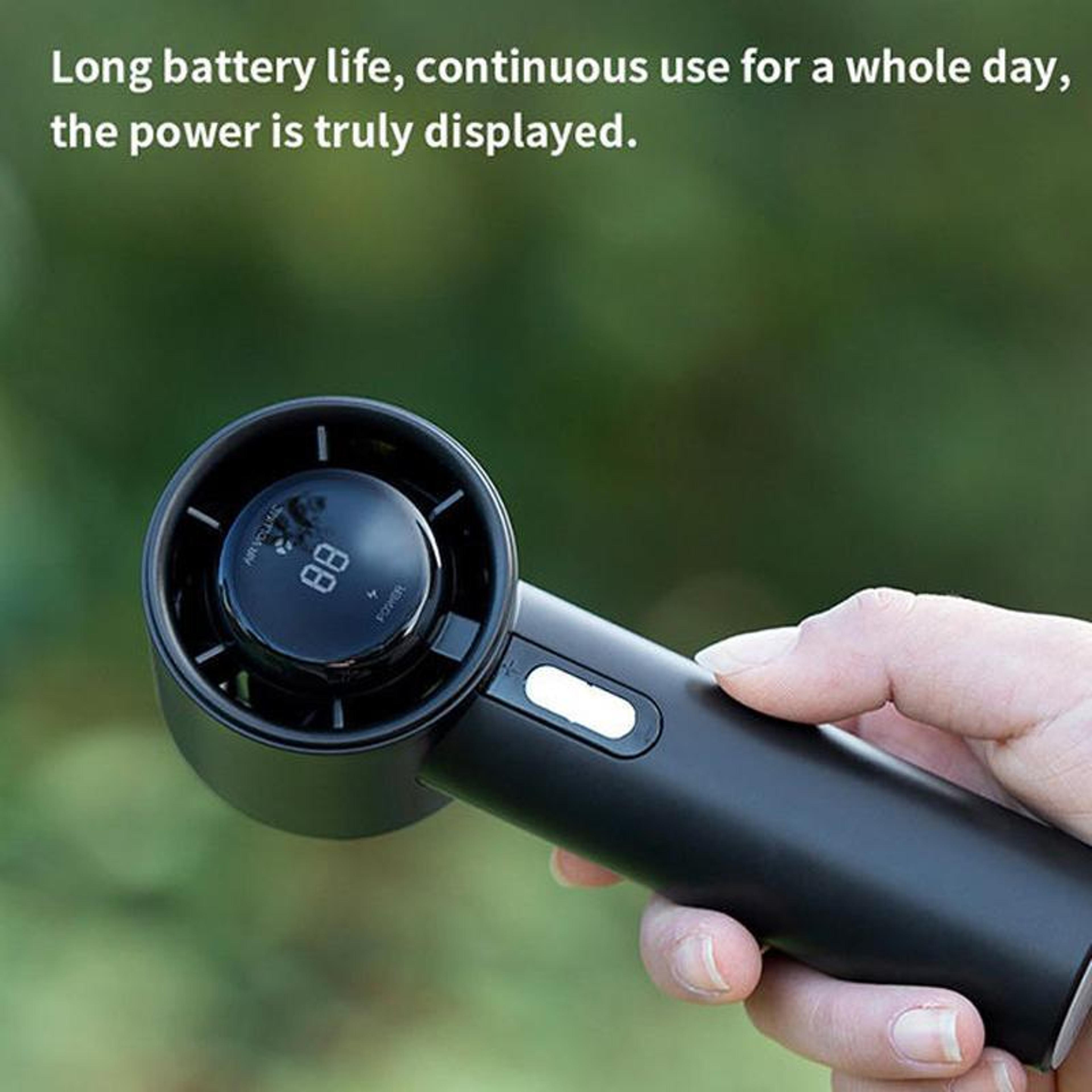 Handheld Fan Rechargeable Mini Portable Fan With Digital Display And Bladeless Design 3