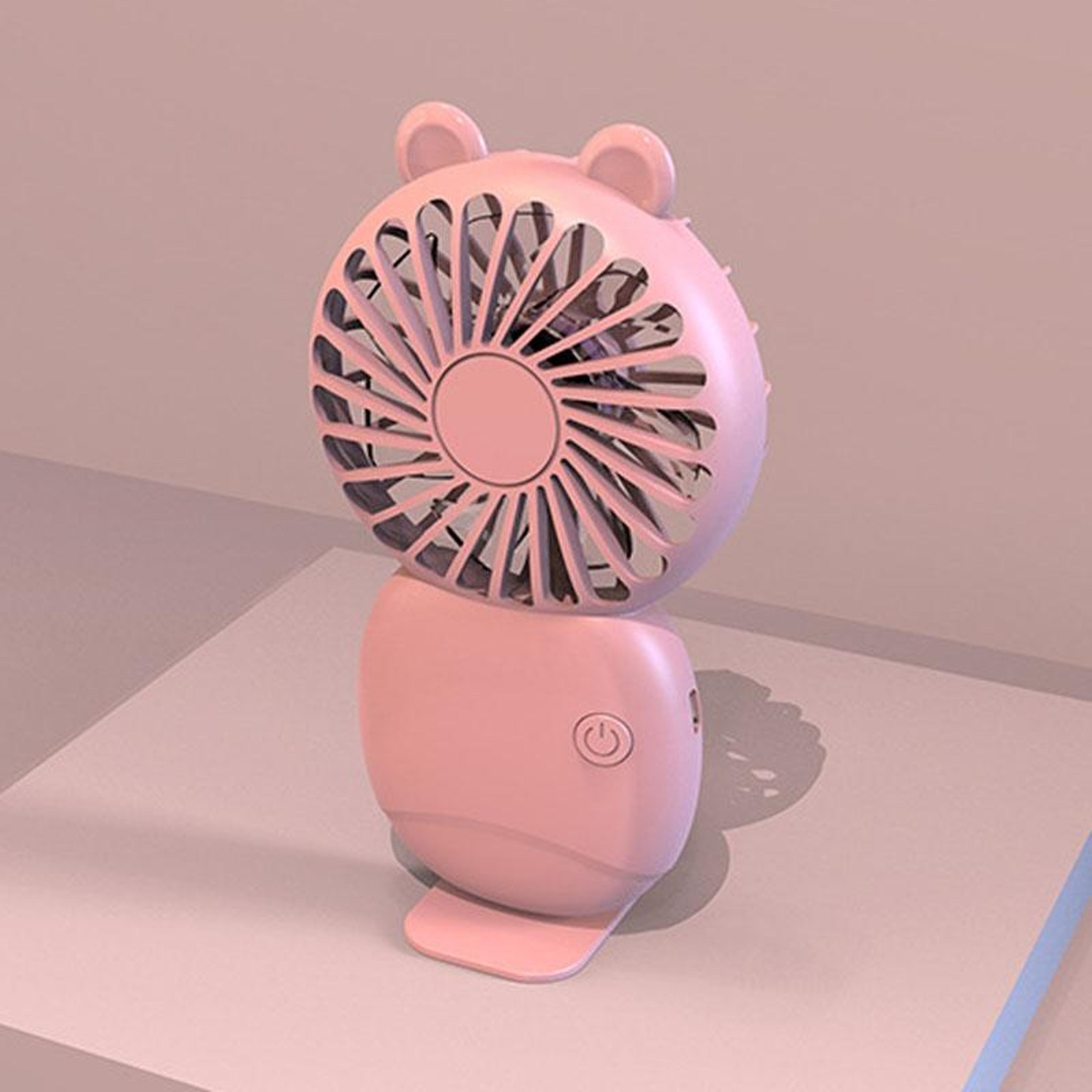 Cute Portable Handheld Fan Mini Rechargeable Pocket Fan With Desktop Stand For Travel Office Home 10