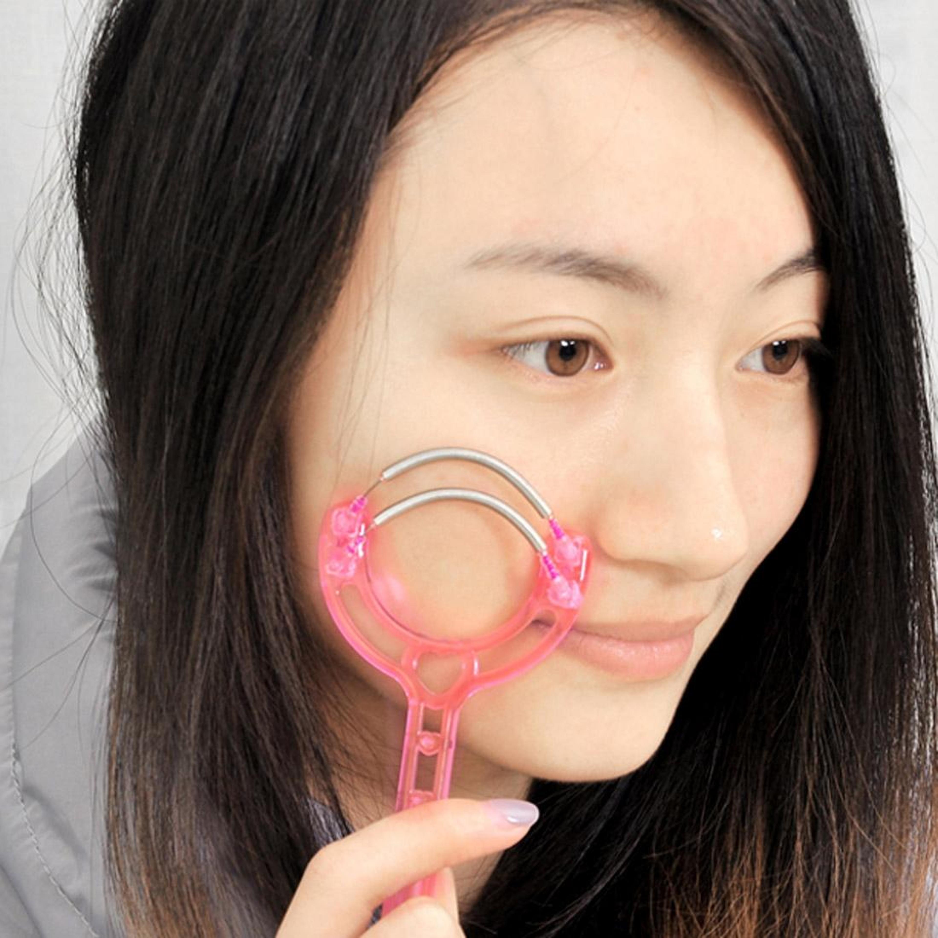 Double Spring Facial Hair Remover Manual Spring Hair Remover Tool For Smooth Peach Fuzz Removal 7