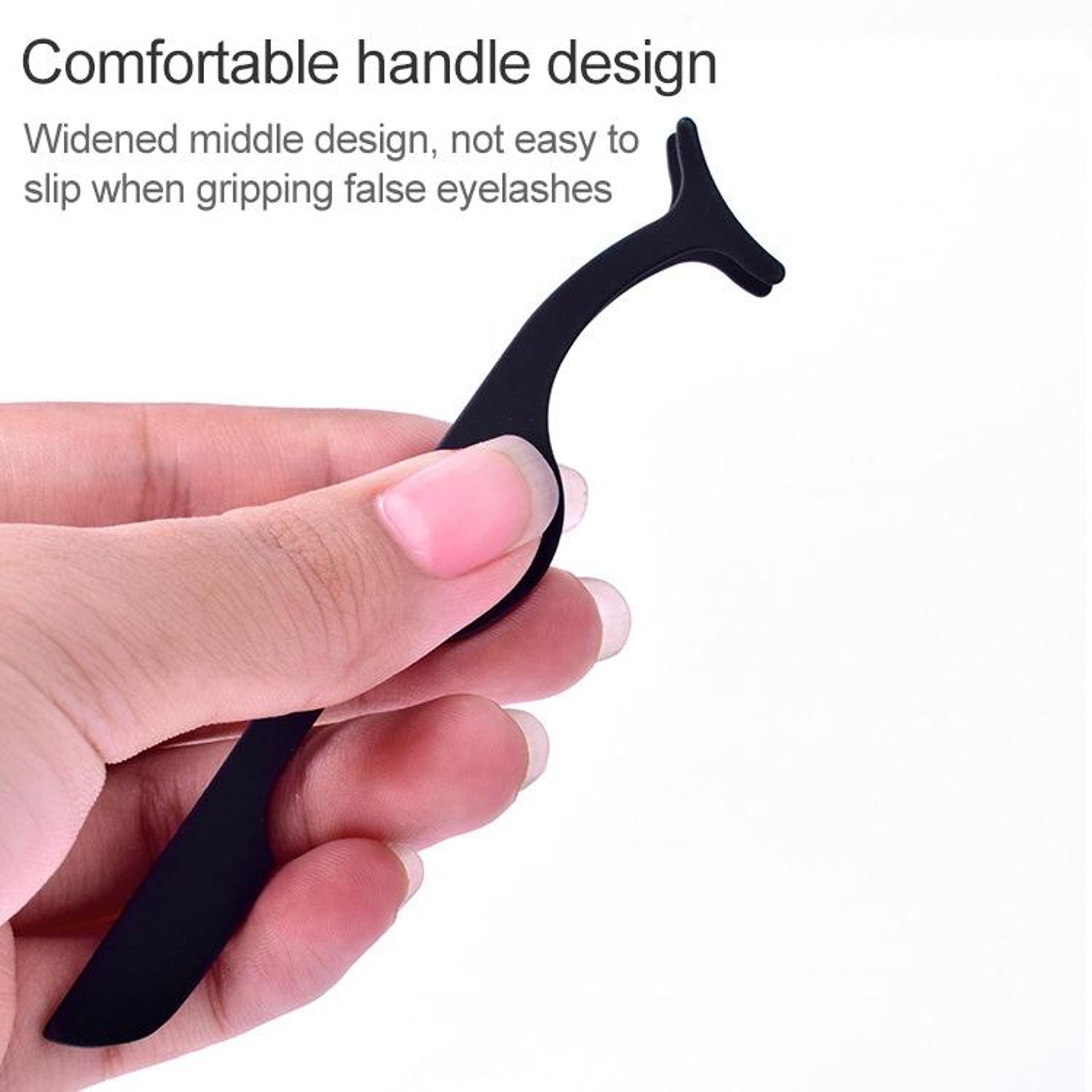 Precision False Eyelash Applicator Stainless Steel Lash Tweezers For Easy Lash Extension Placement 4