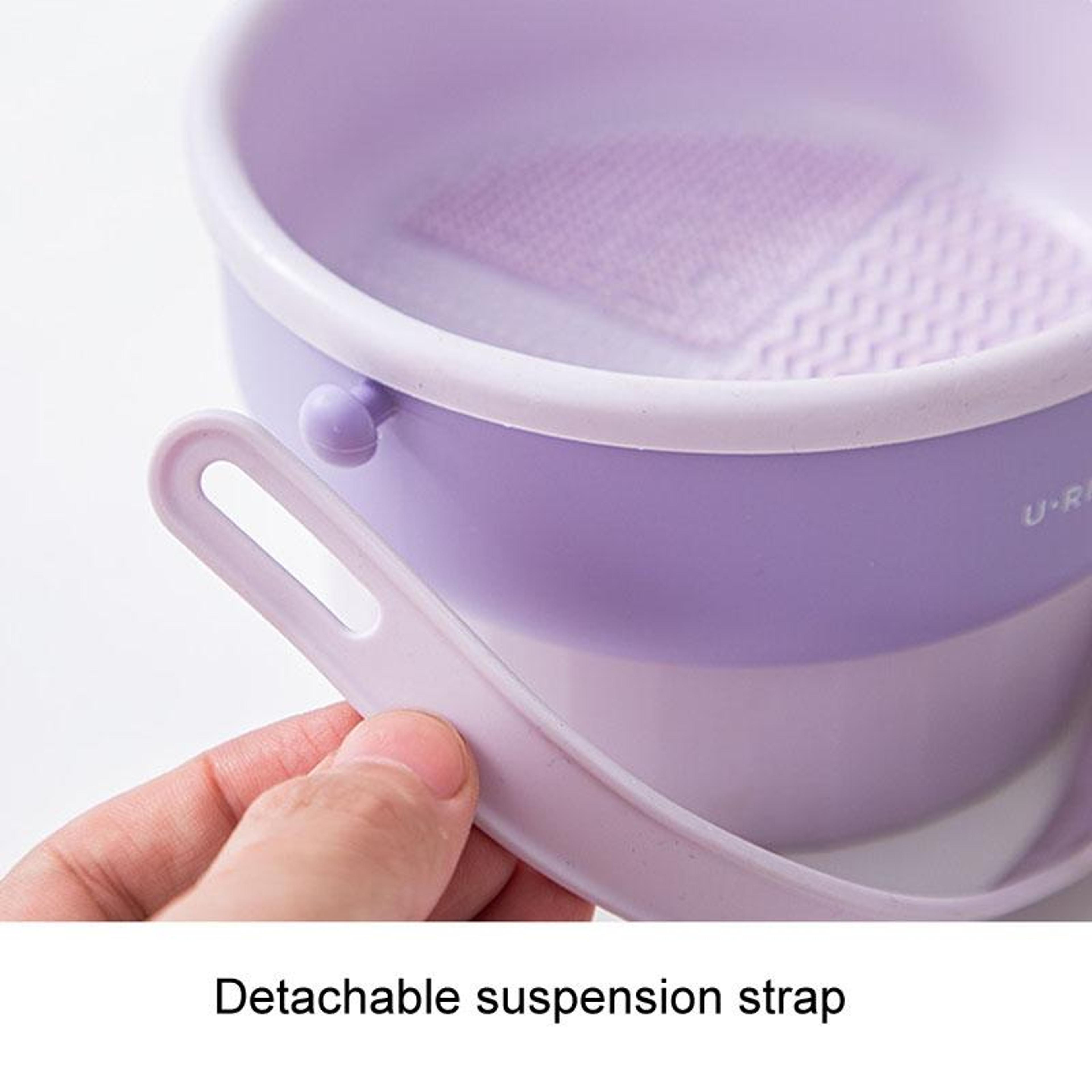 Silicone Makeup Brush Cleaner Bowl With Drying Rack And Brush Holder 7