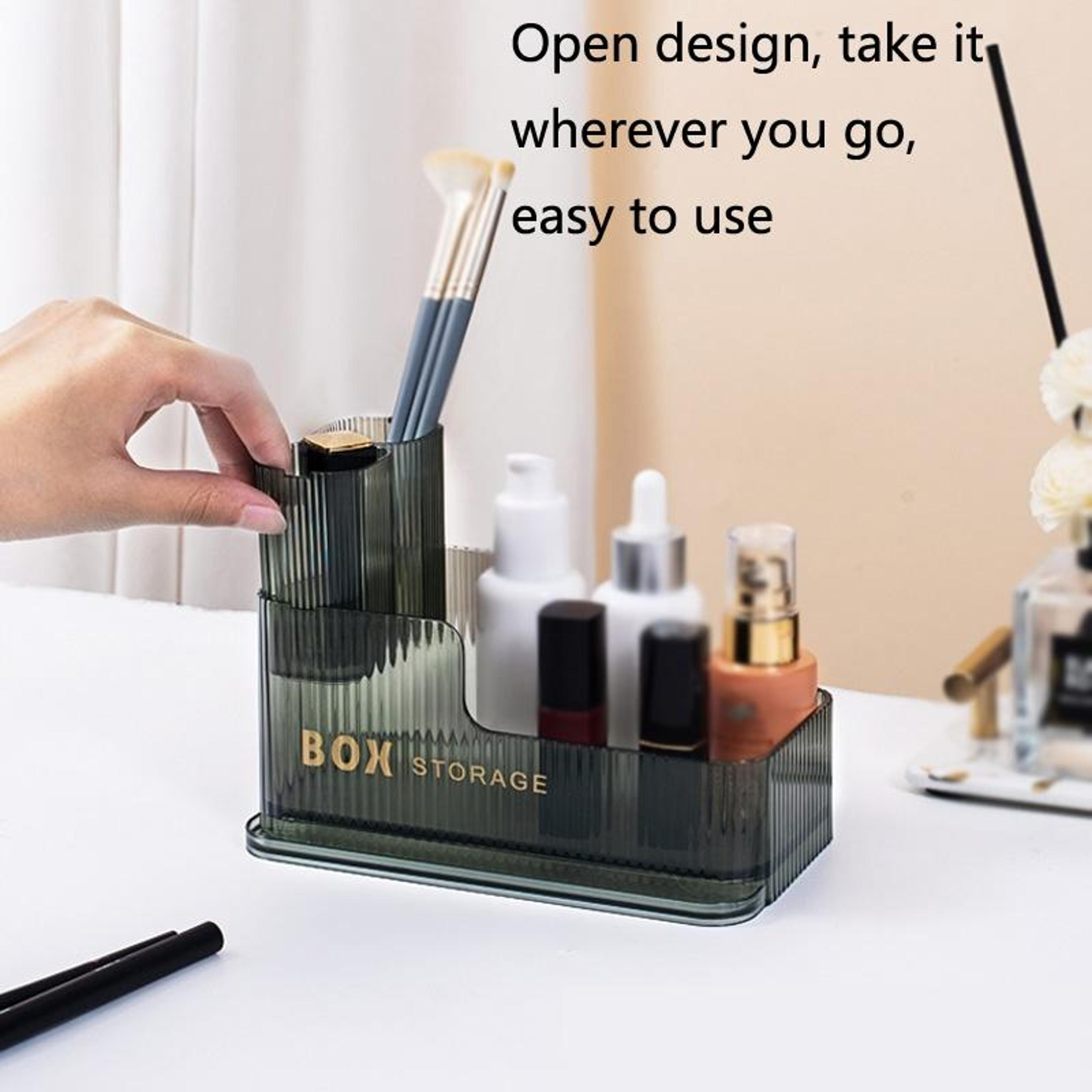 Large Capacity Makeup Organizer Cosmetic Storage Box With Lipstick Holder And Jewelry Organizer Lig 4